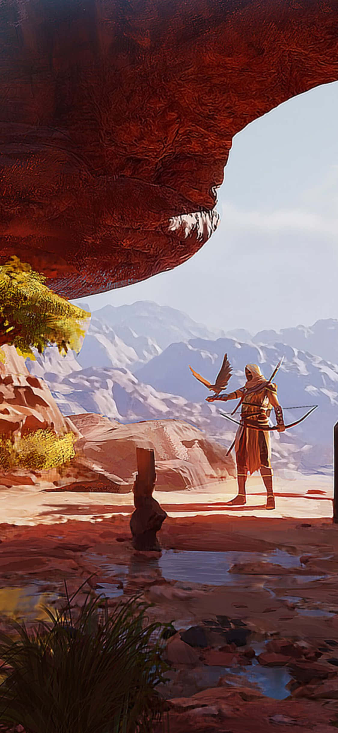 Trăiește aventura Assassin's Creed Origins pe iPhone X Fundal