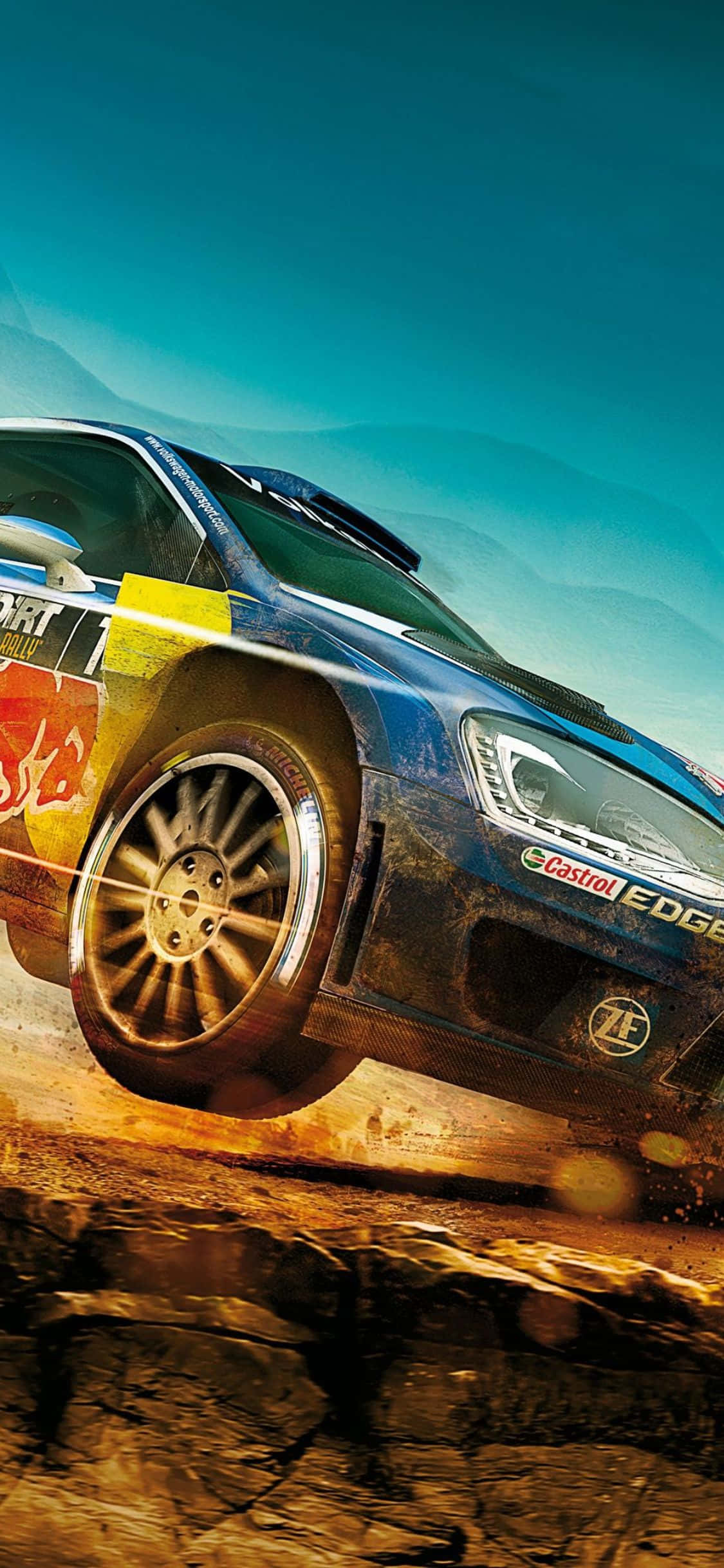 Trăiește emoția curselor pe pistă de pământ cu iPhone Xs Dirt Rally Fundal