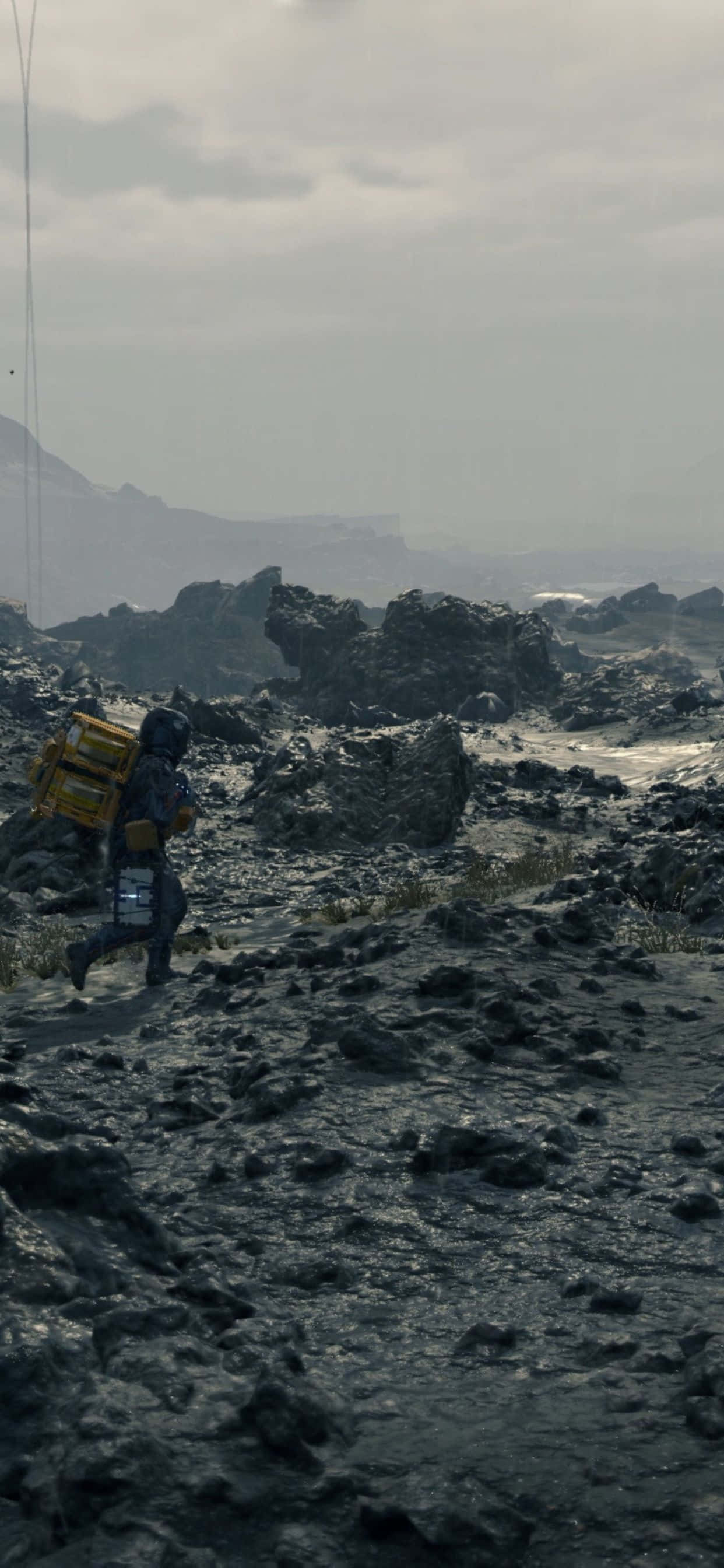 Trăiește intensitatea Death Stranding pe iPhone Xs Max Fundal