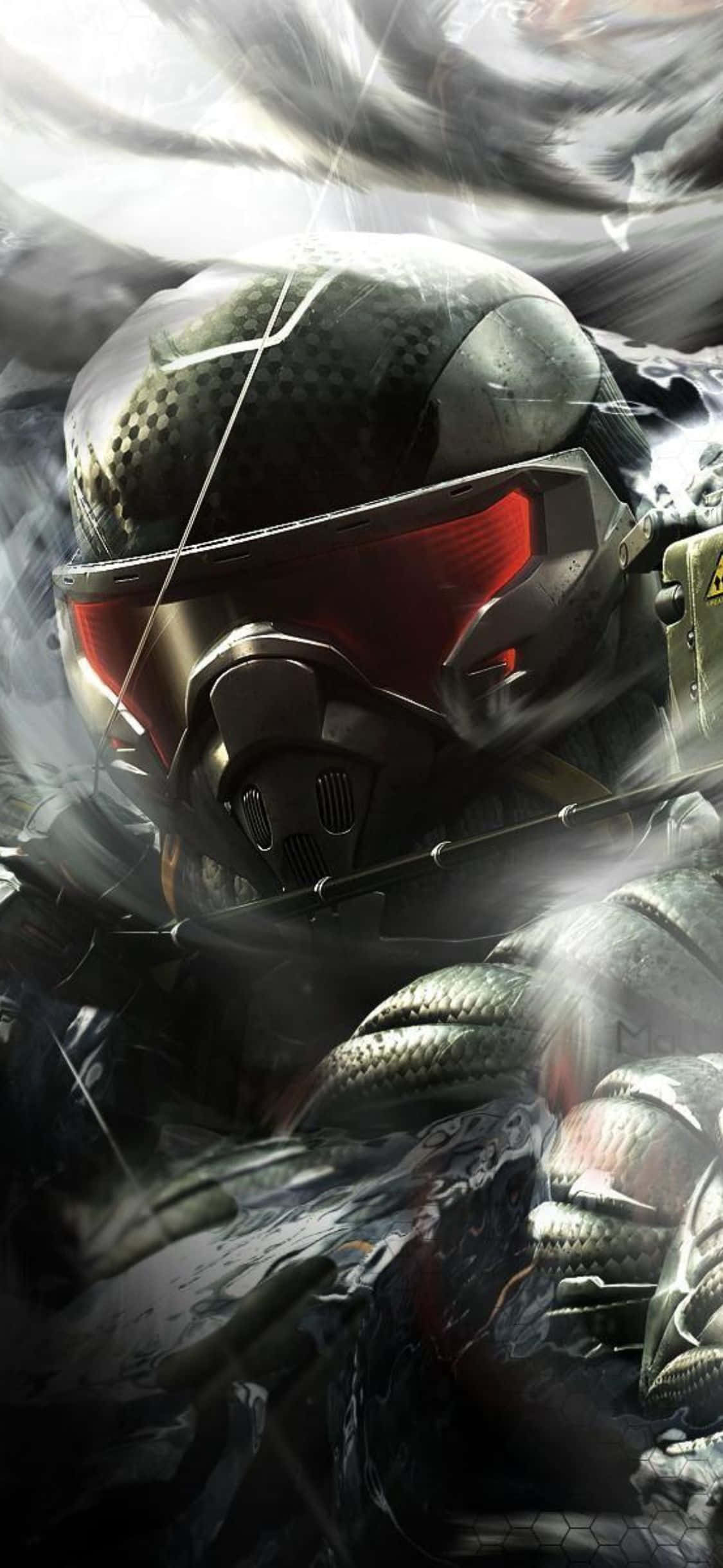 Trăiește una aventură de joc palpitantă pe iPhone X cu Crysis 3 Fundal