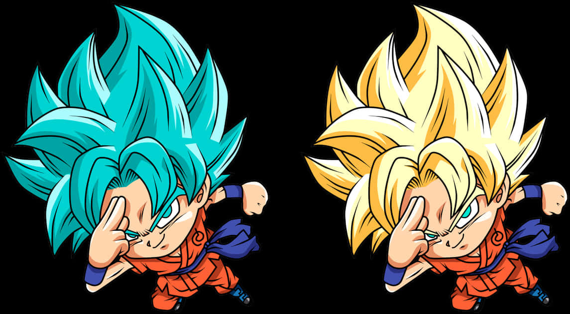 Transformările Super Saiyan ale lui Goku Fundal