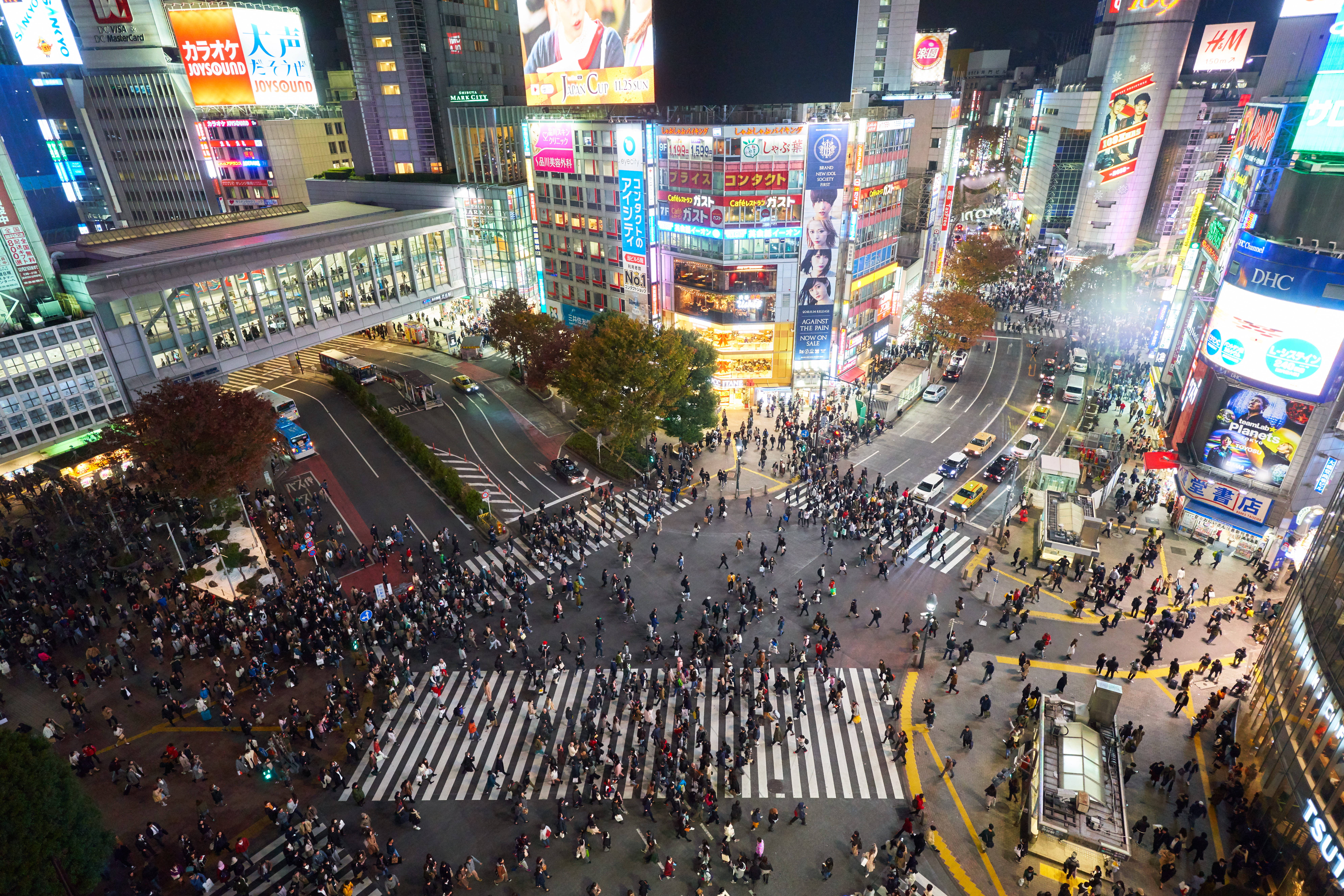 Trecerea Shibuya Japonia 4K Fundal