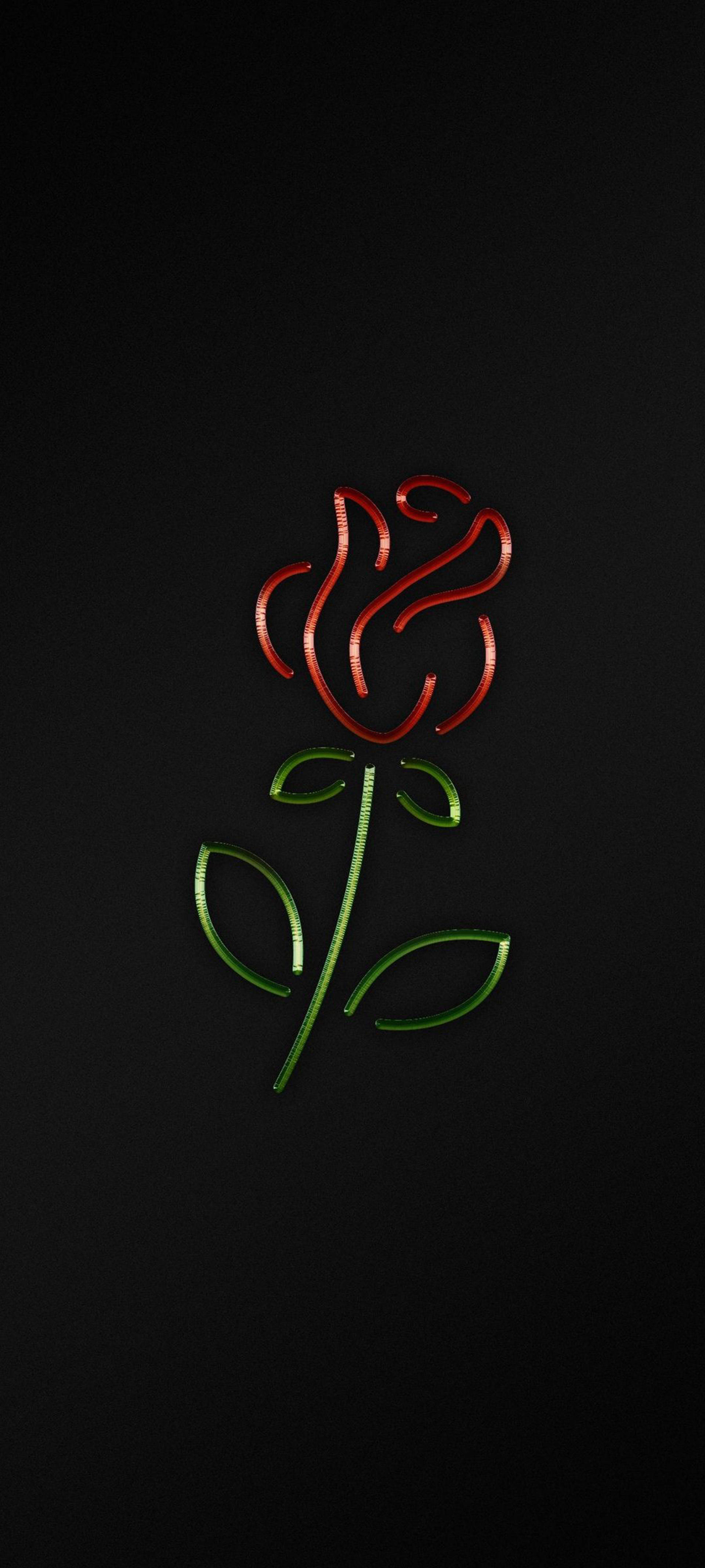 Black iPhone Rose Fundal