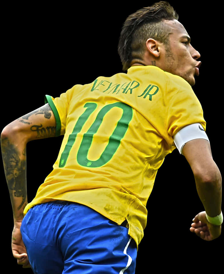 Tricou Neymar Jr Brazilia Numărul 10 Fundal