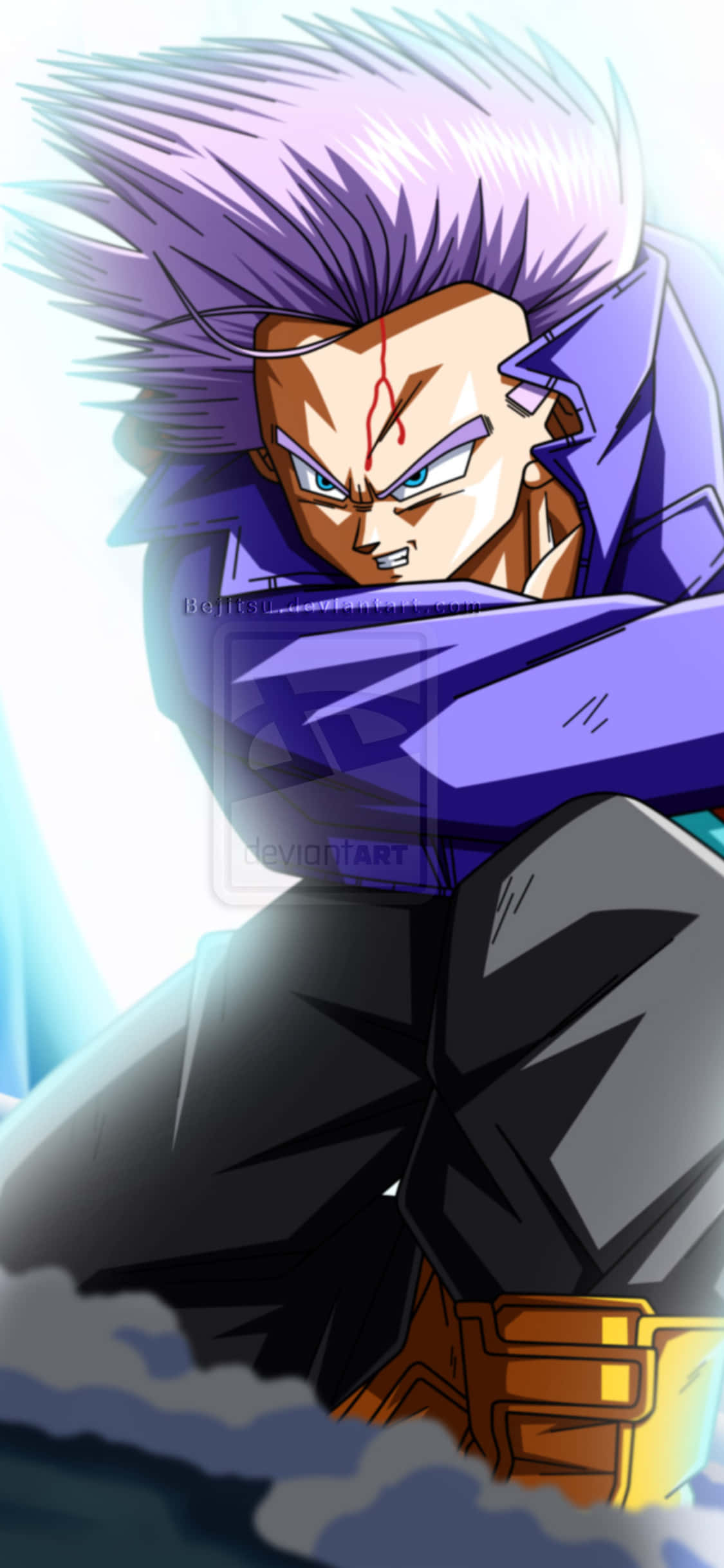 Trunks gata să înfrunte orice bătălie Fundal