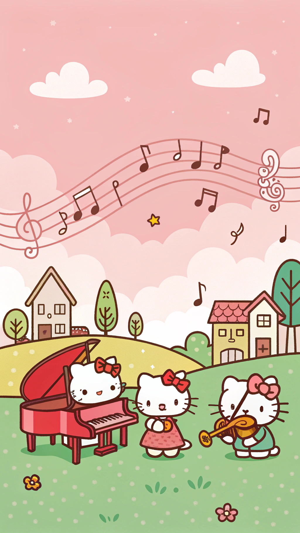 Trupa lui Hello Kitty ÎȚI VA FURA Inima Fundal