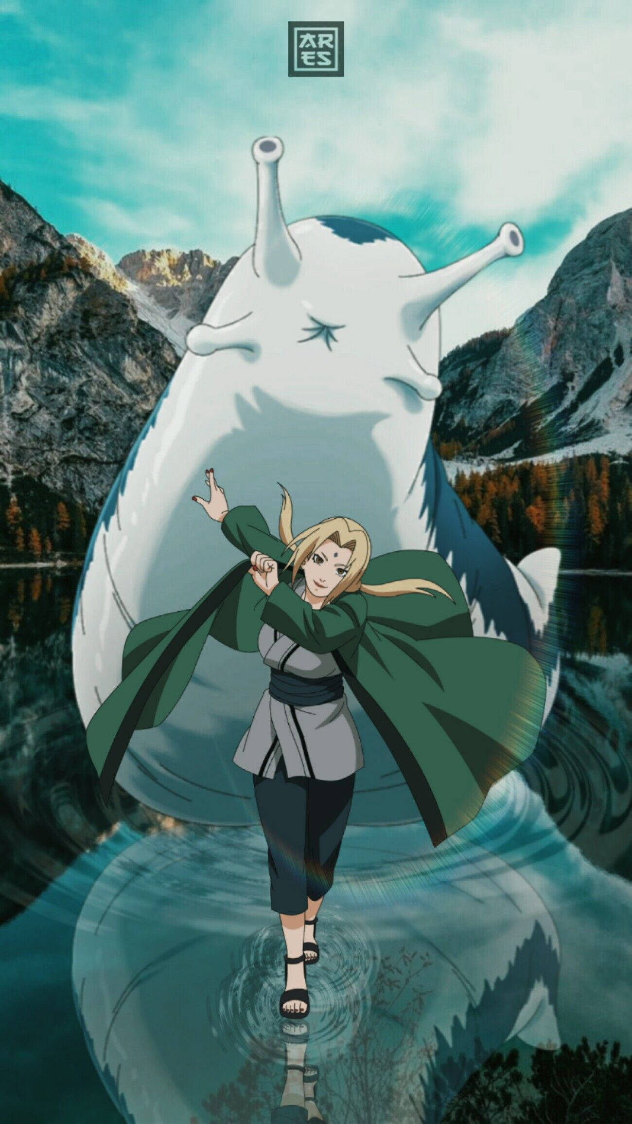 Tsunade și Katsuyu Fundal