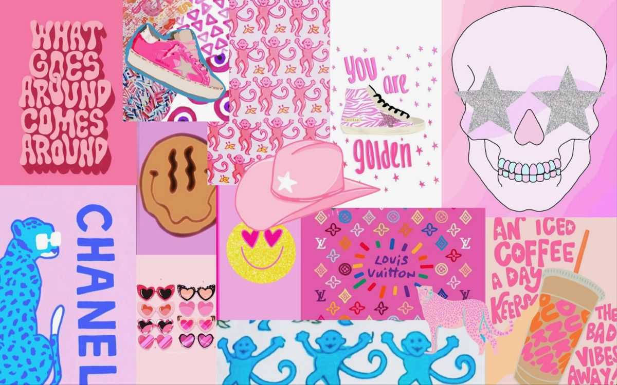 Tumblr Estetică și PFP Preppy în Tematică Roz Fundal