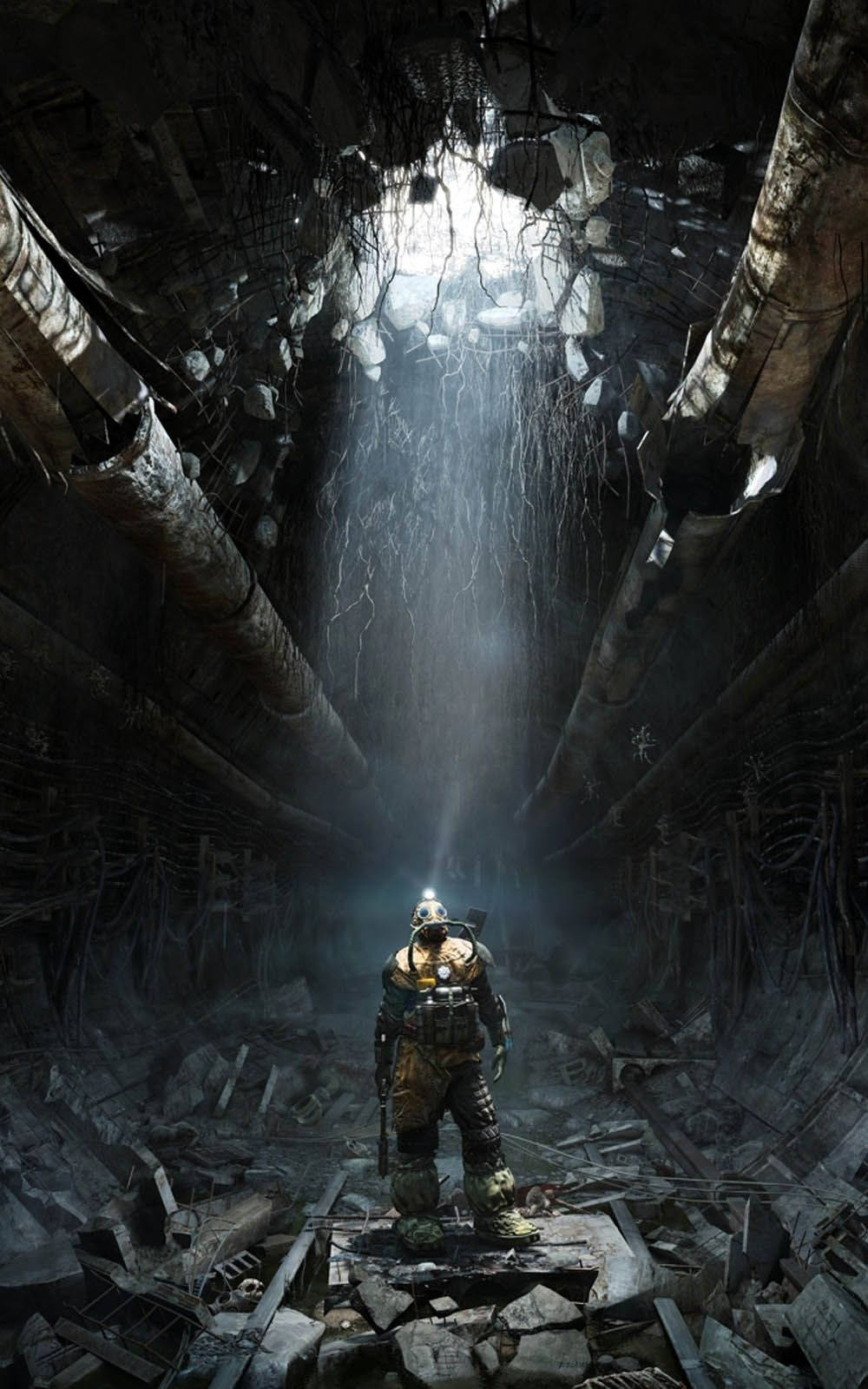Tunel deteriorat în Metro Exodus Fundal