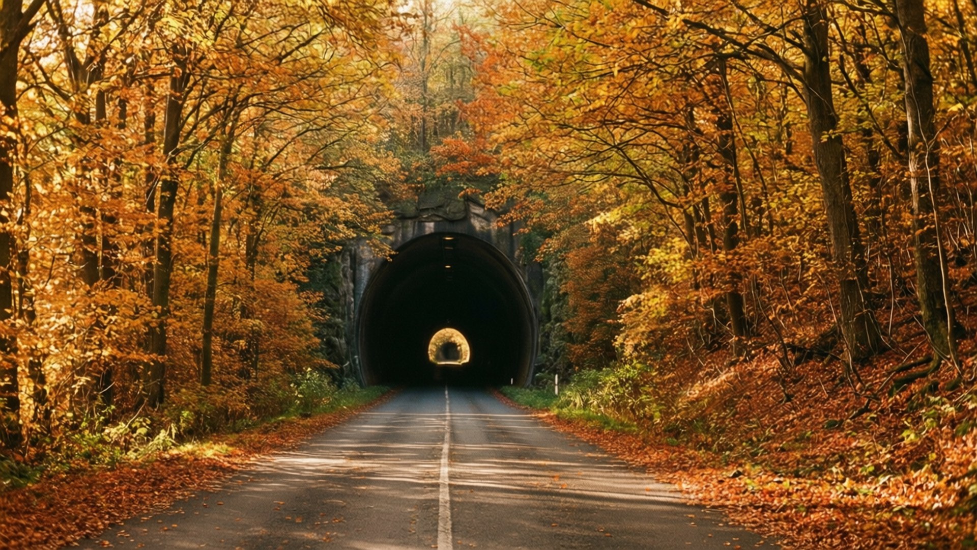 Tunel rutier de toamnă Fundal