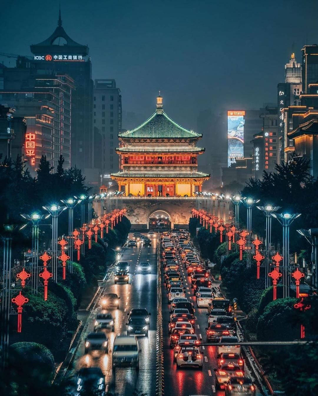 Turnul Tamburului Xi’an Fundal