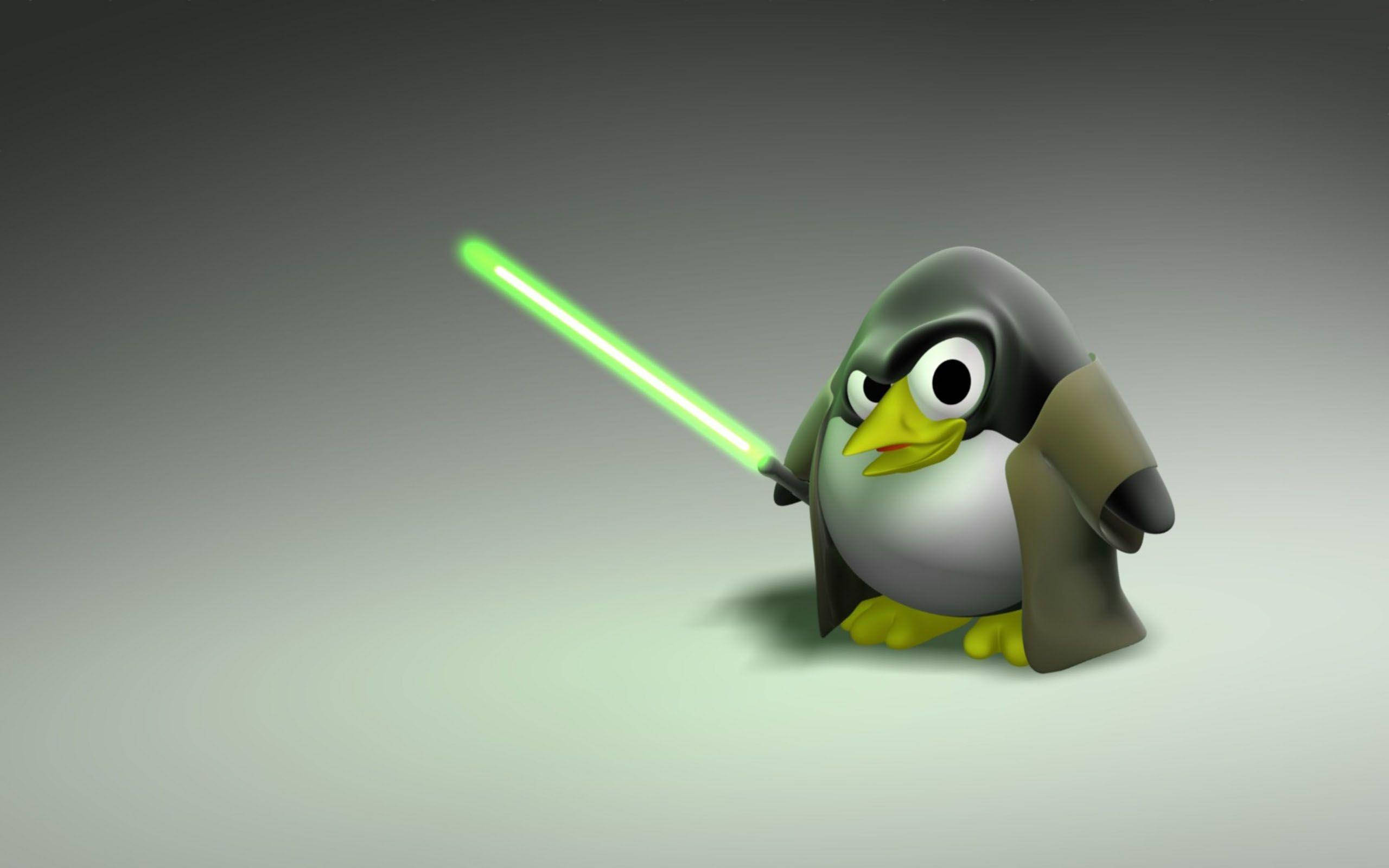 Tux cu tematică Star Wars pe desktop Linux oficial Fundal