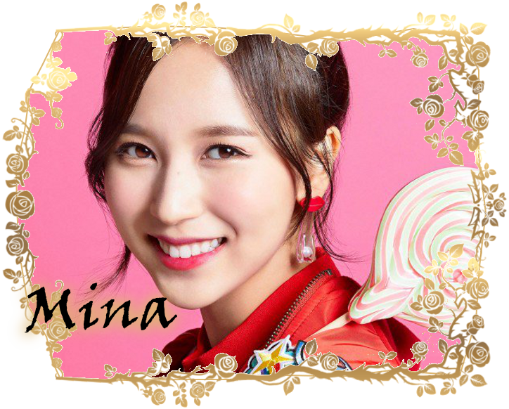 Twice Mina Cadru Floral Fundal