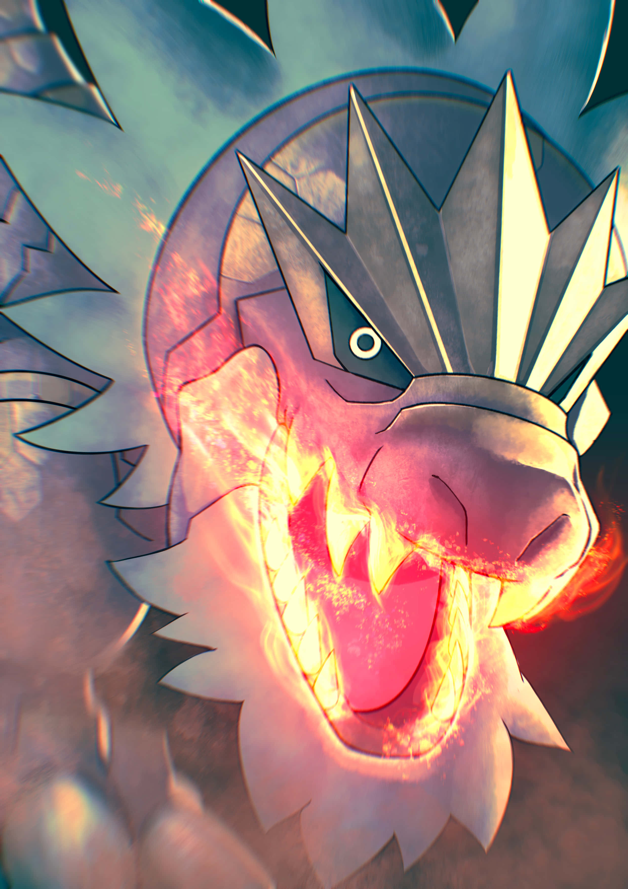 Tyrantrum dezlănțuie puterea Focului Colț Fundal