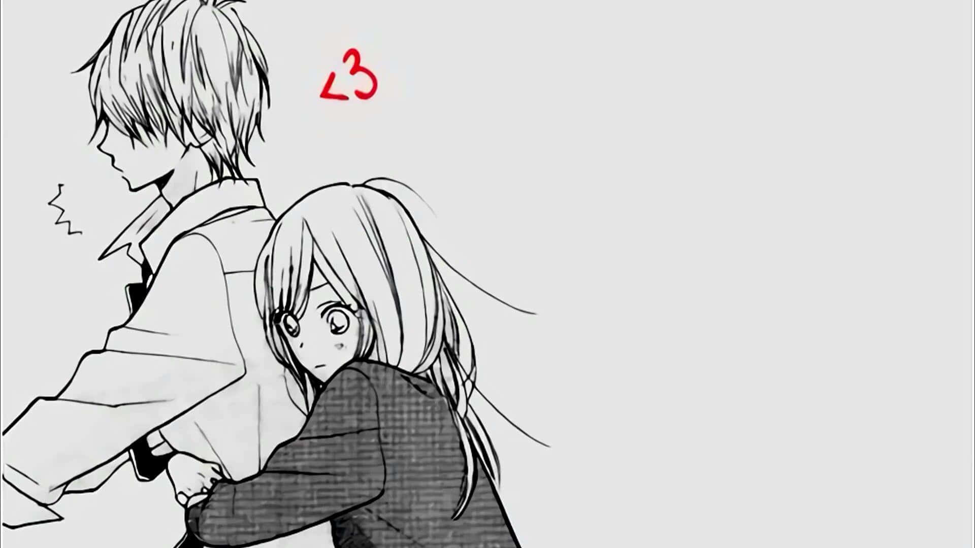 Uimitoare scenă anime alb-negru Fundal