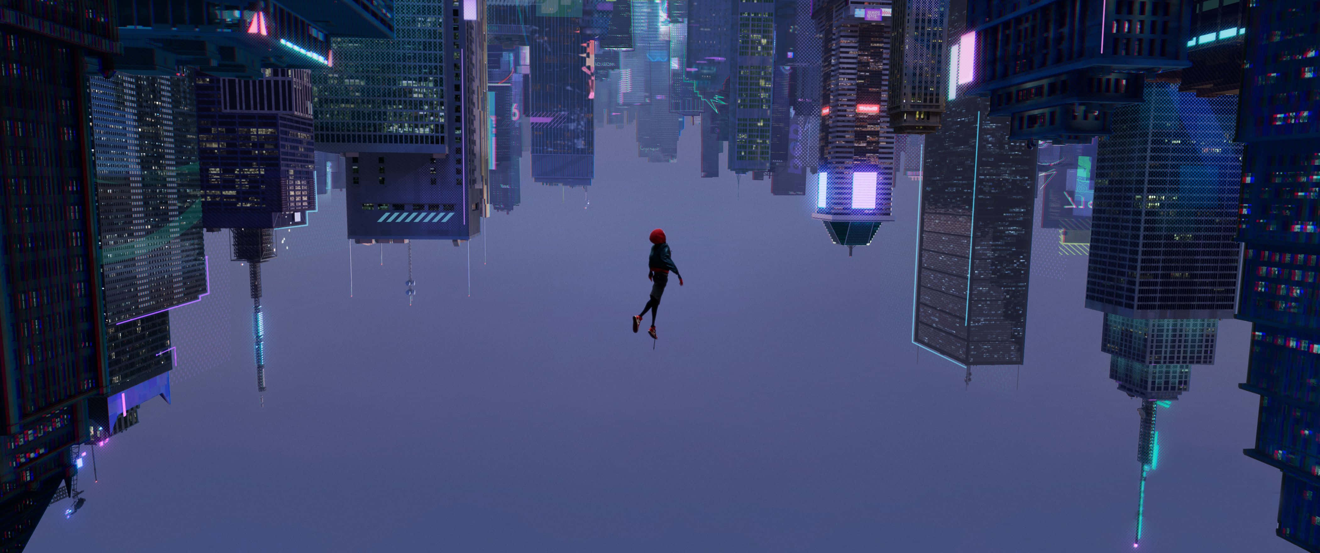Uimitor fundal 4K cu Spider-Man din Spider-Verse Fundal