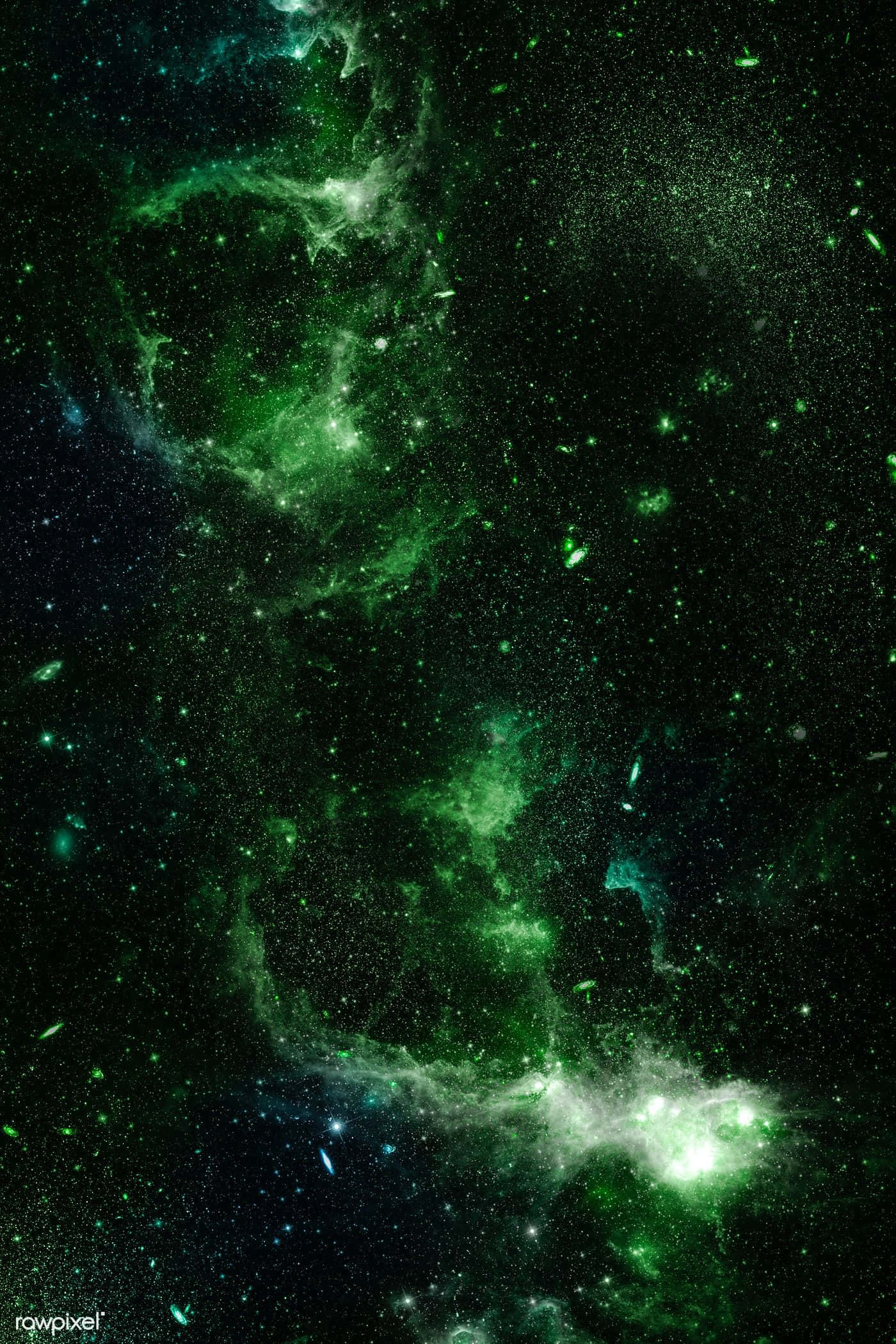 Uimitor Fundal de Galaxie Verde Fundal