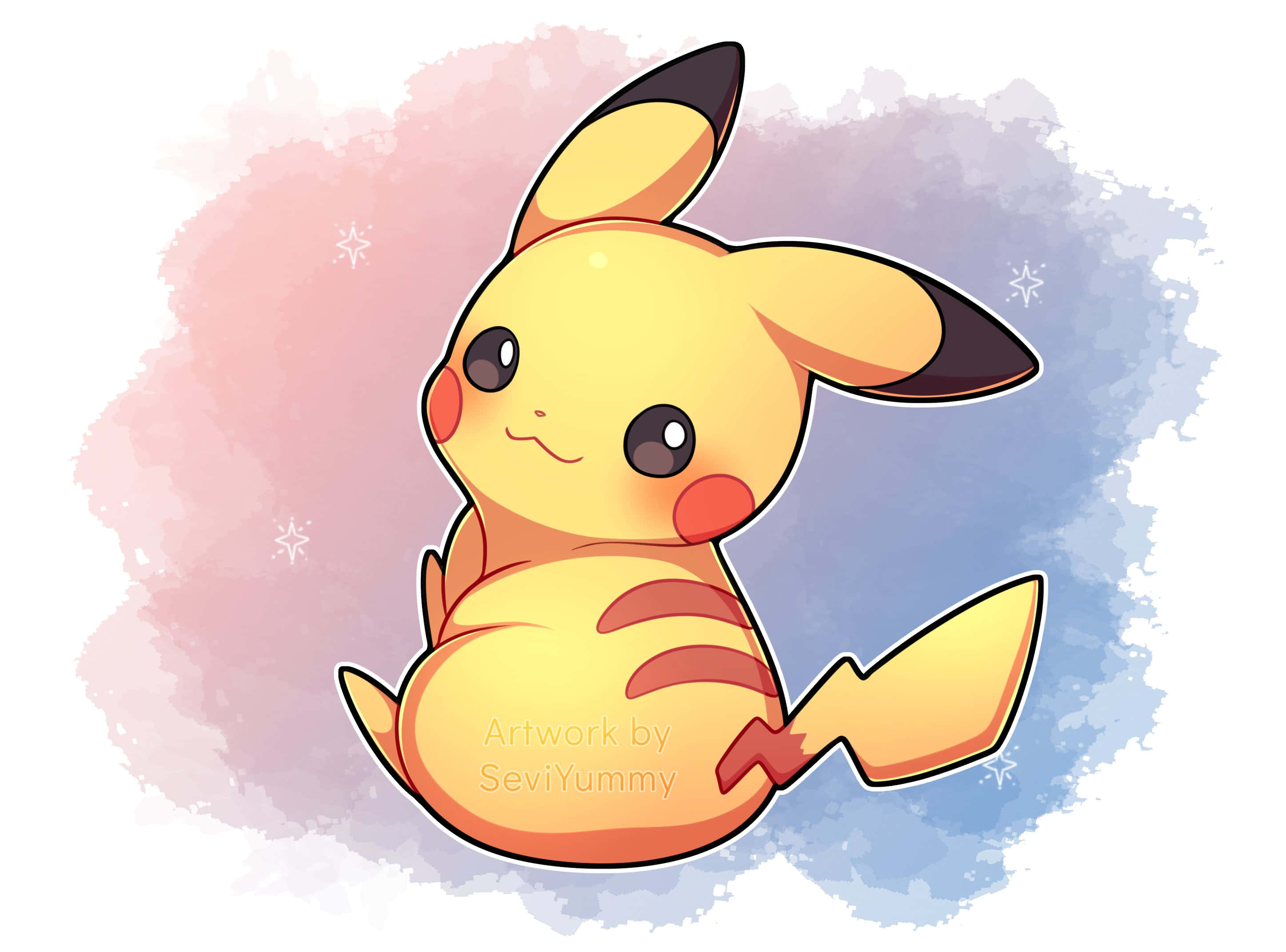 Uită-te la acest Adorabil Pui de Pikachu! Fundal