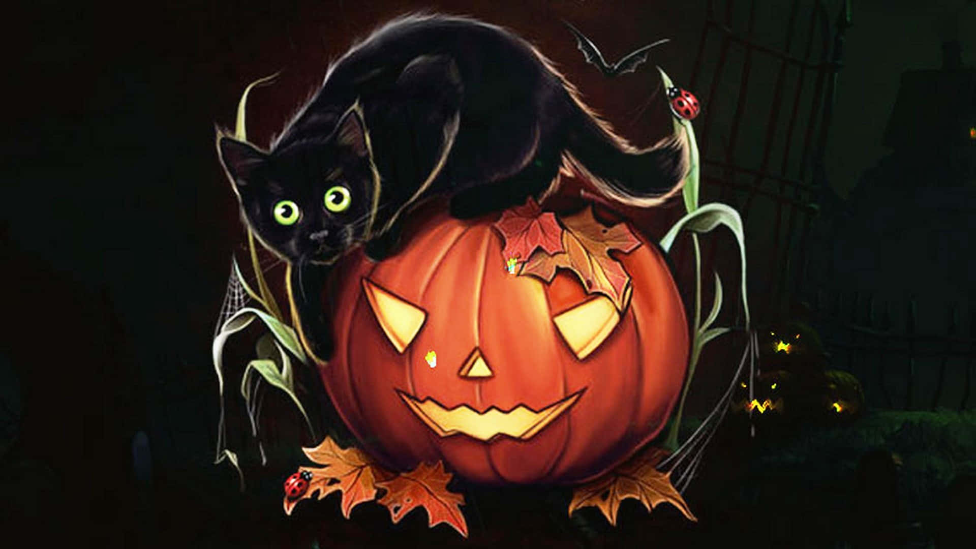 Uite cât de drăguț și înfricoșător poate fi Halloween-ul! Fundal
