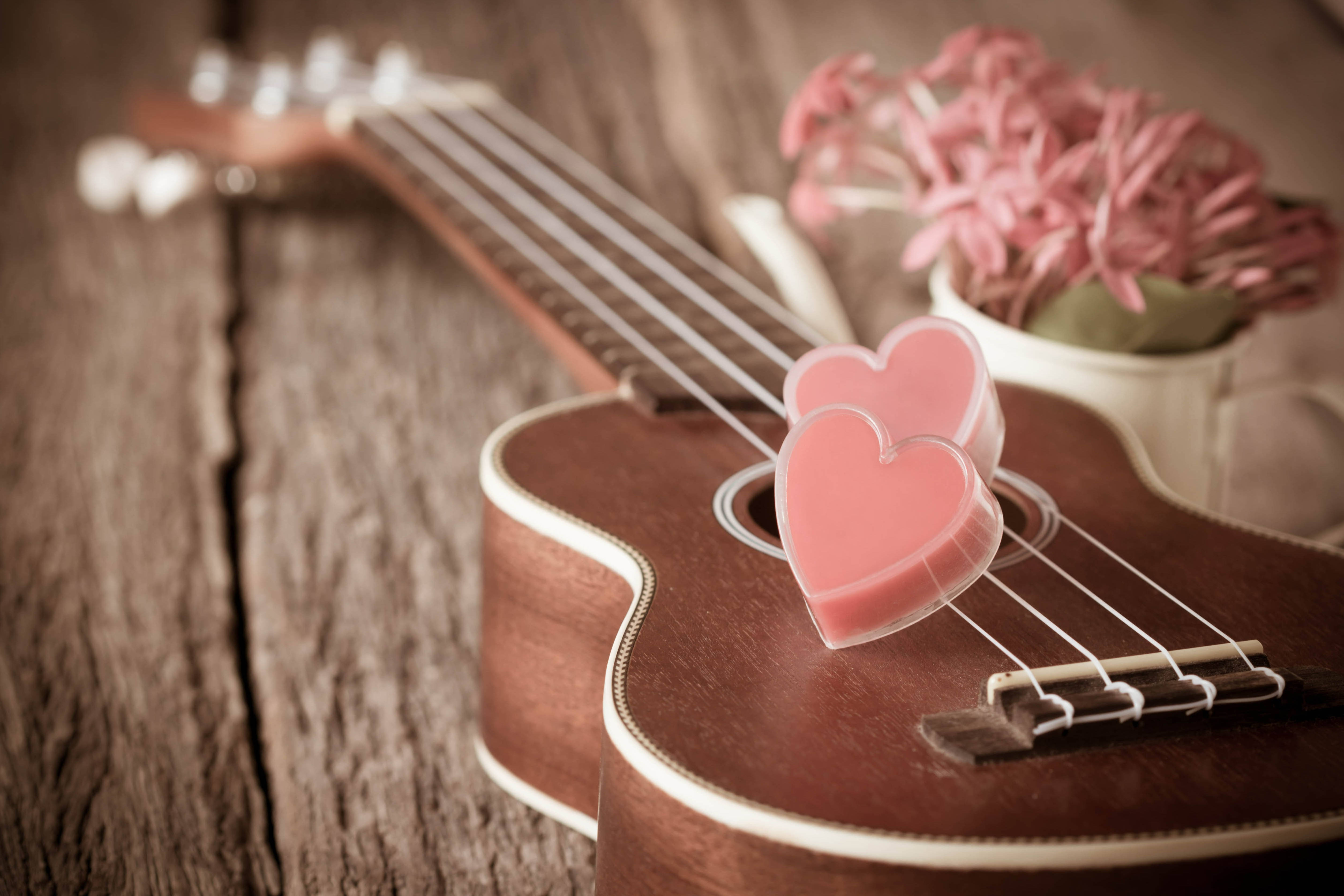 Ukulele de Ziua Îndrăgostiților Fundal