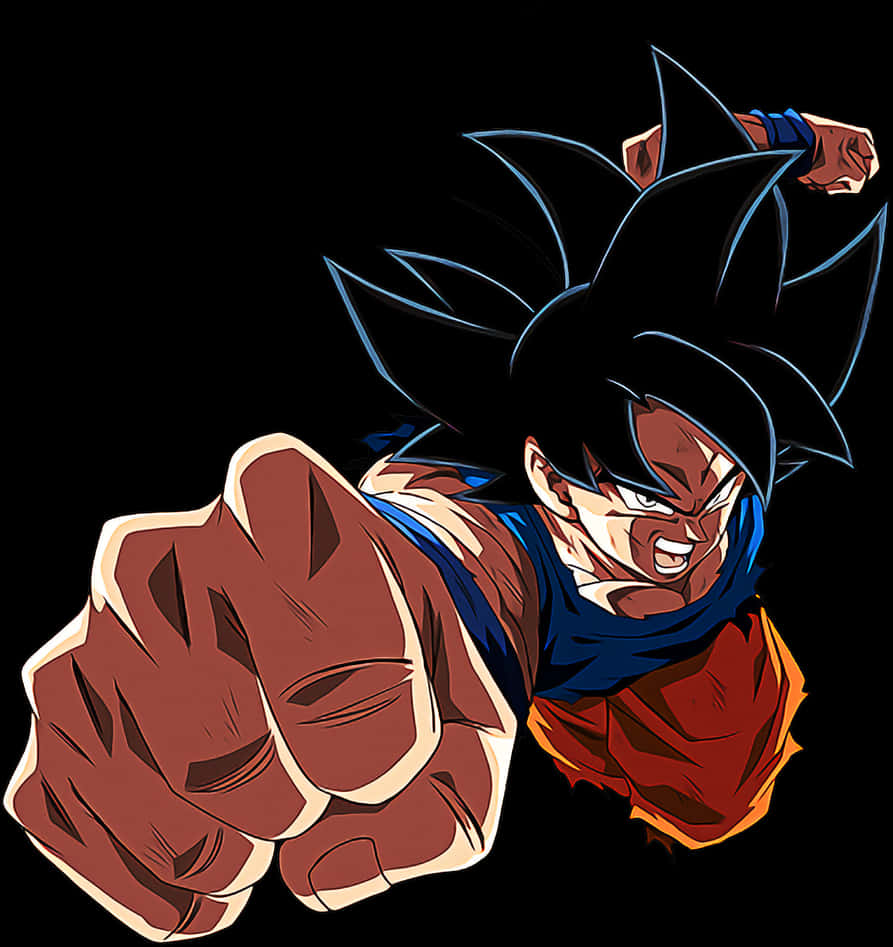 Ultra Instinct Goku Lovitura de Pumn Fundal