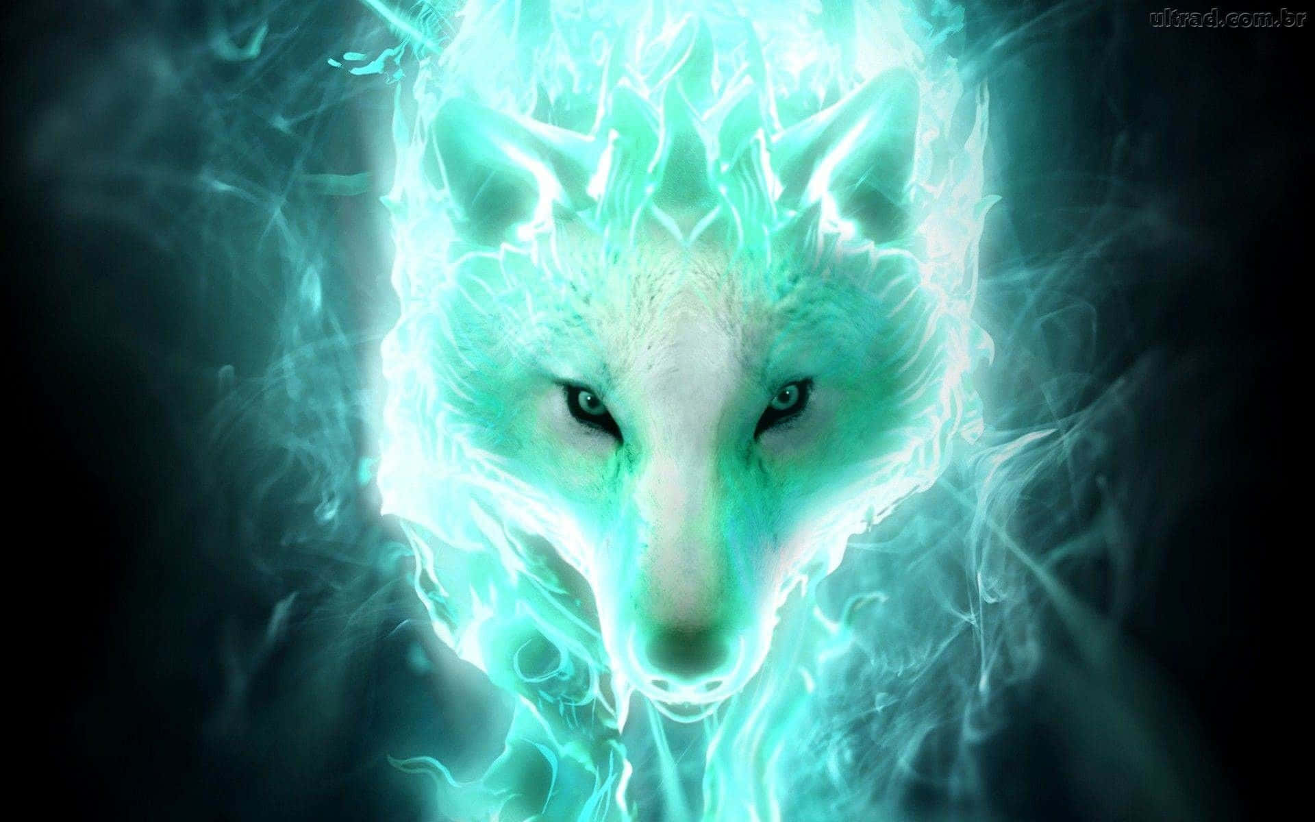 Un băiat și vârcolacul său prietenos, așa cum apare în filmul Super Cool Wolf Fundal