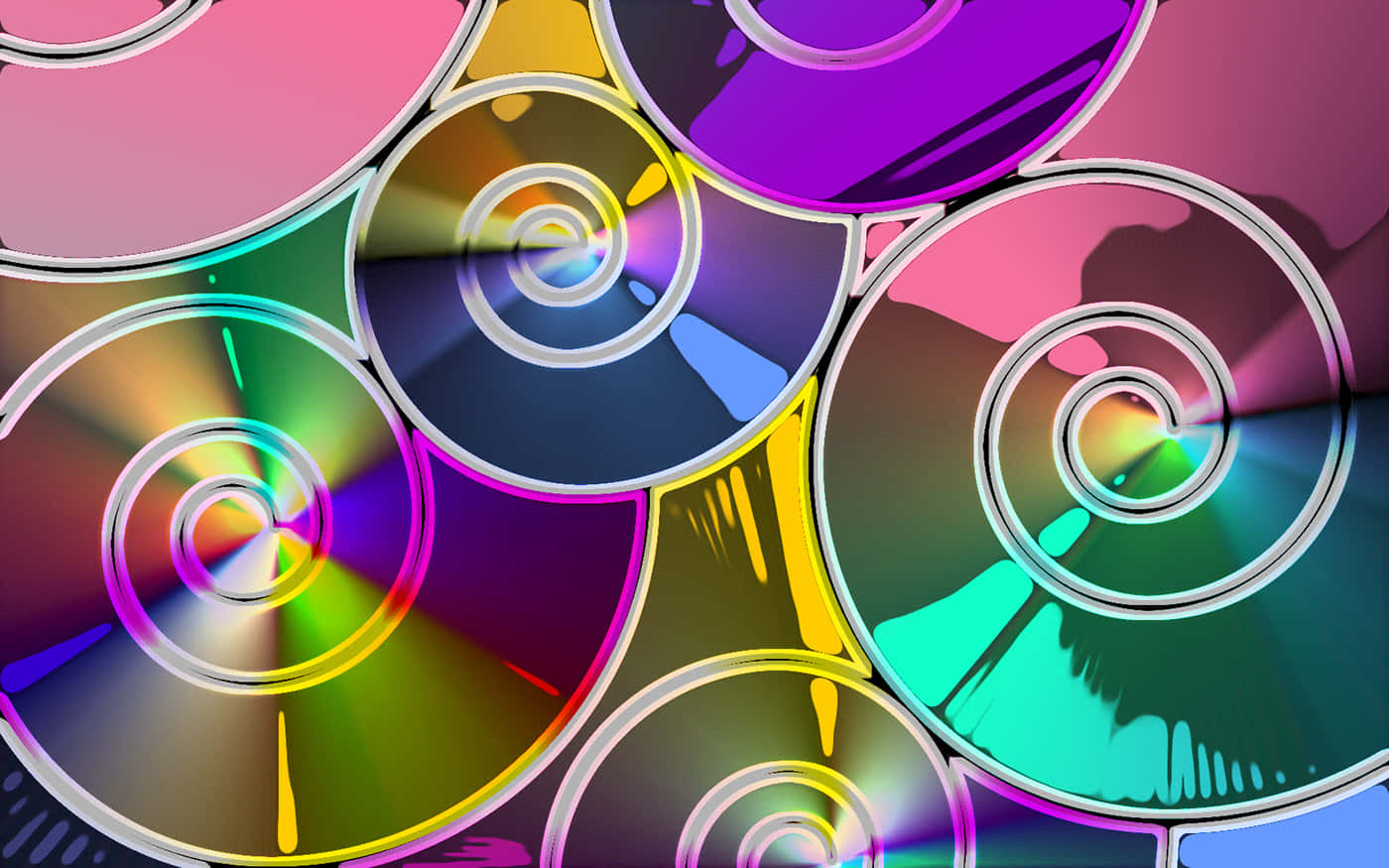 un cd colorat cu un fundal colorat Fundal