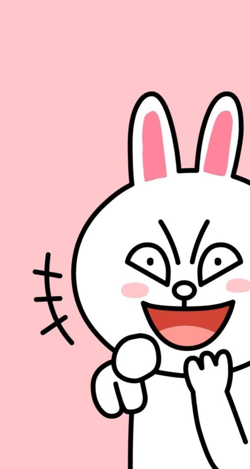 Un Cony Adorabil care Râde Fundal