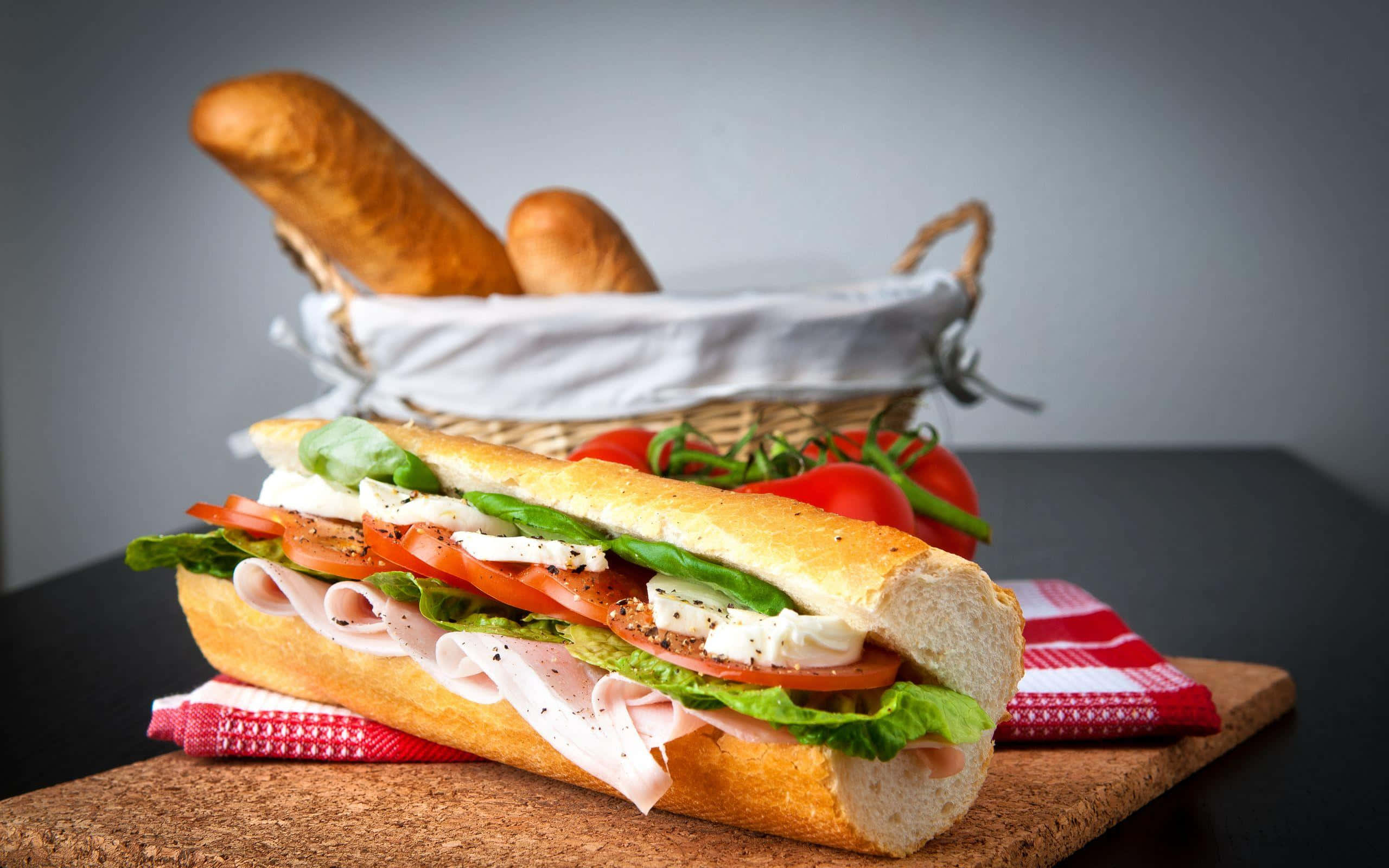 un coș de pâine Fundal