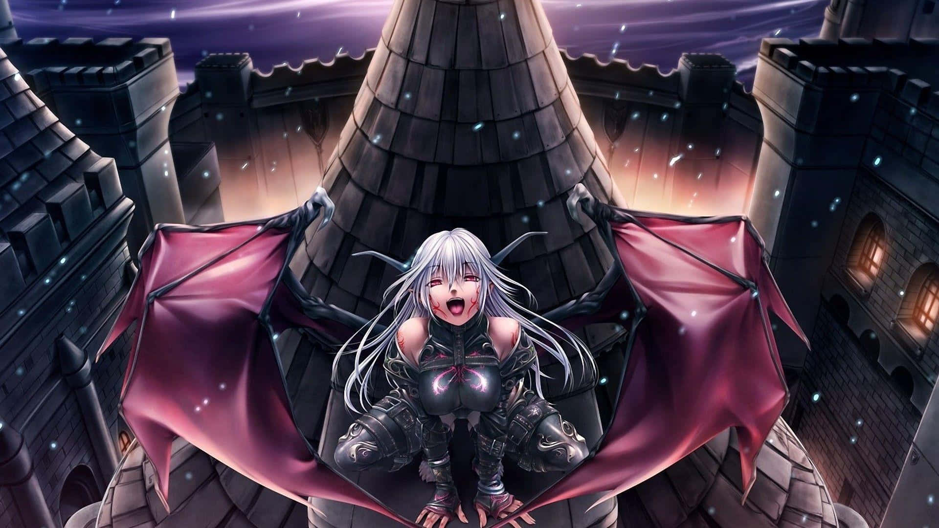 Un demon anime intimidant și puternic Fundal