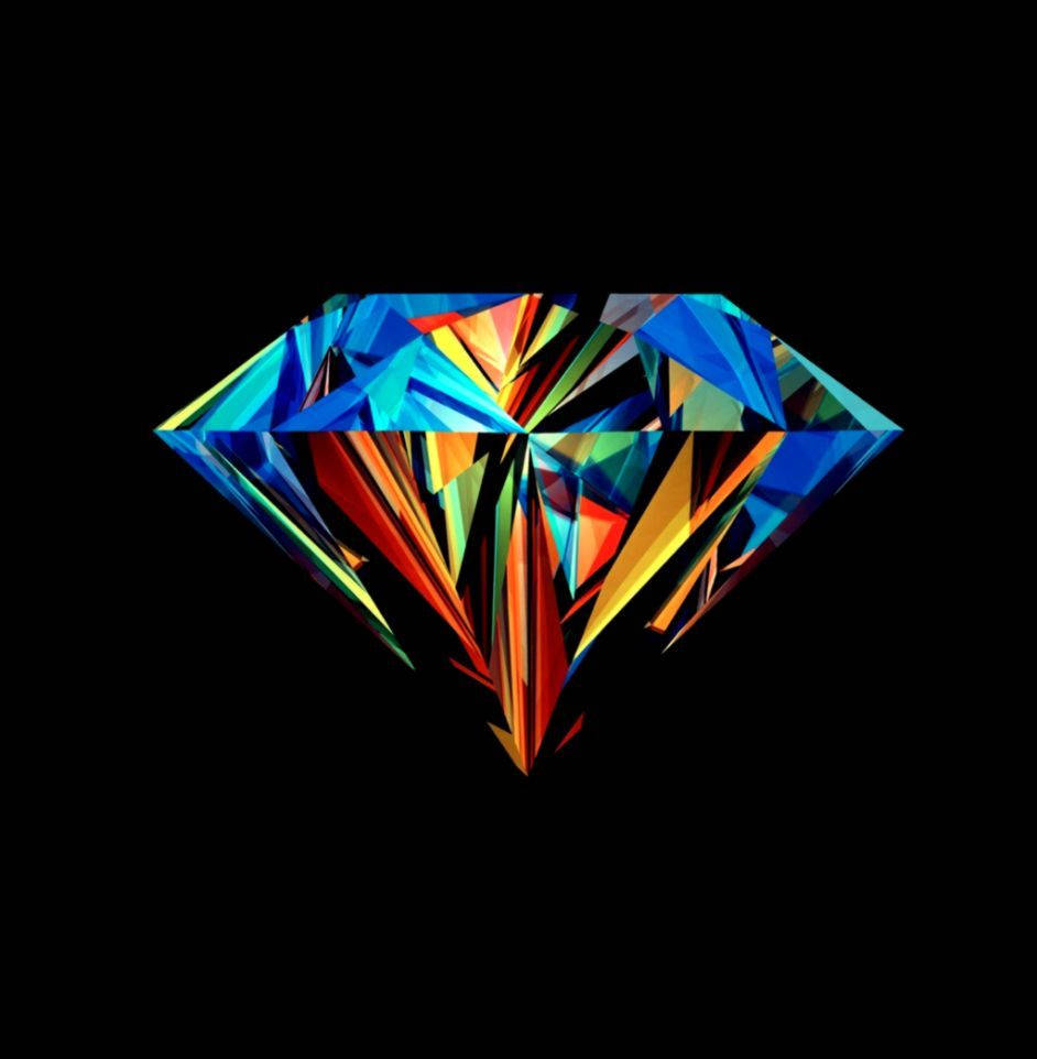 Un Diamant 3D Atractiv și Cool Fundal