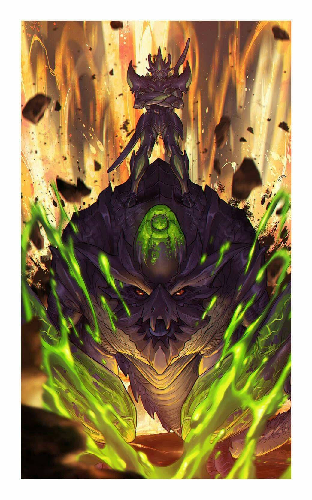 un dragon verde și negru cu o flacără verde Fundal