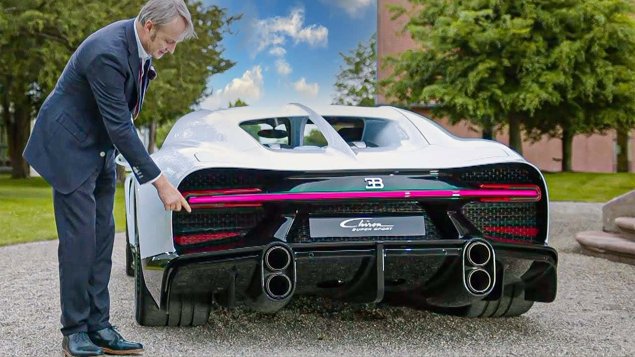 Un elegant Bugatti Veyron în Franța Fundal