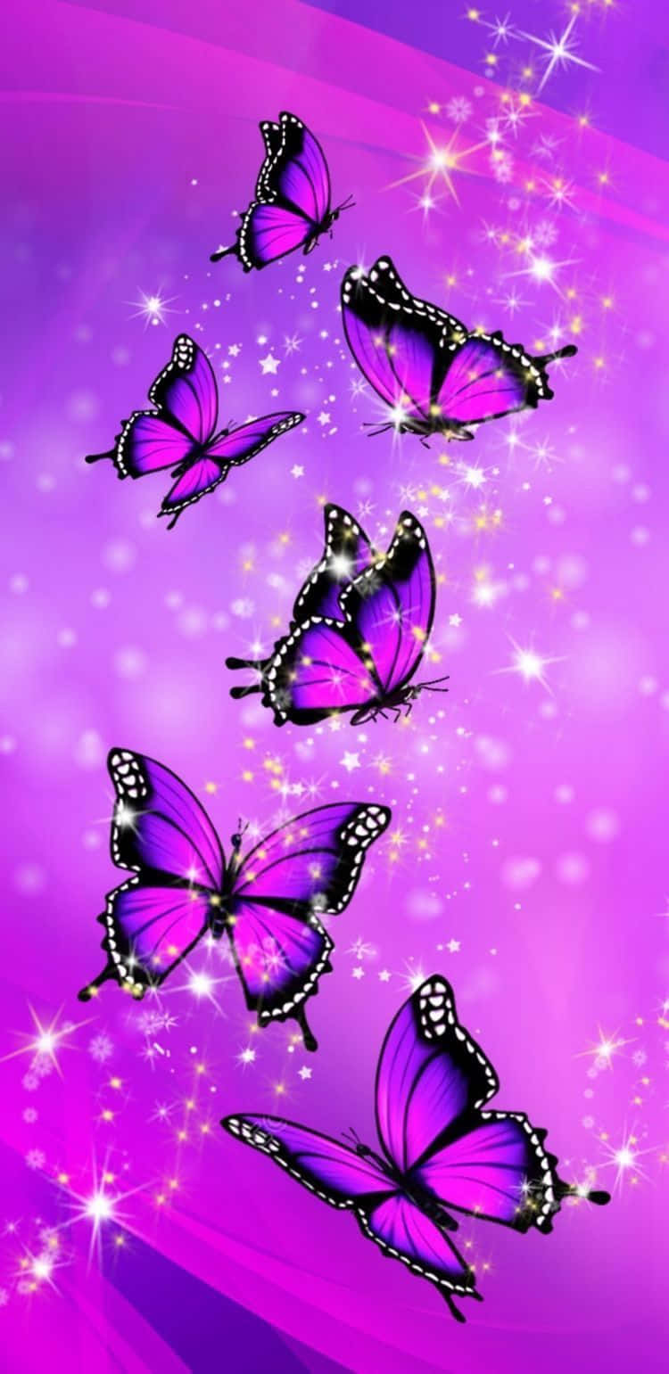 Un fluture violet frumos și fermecător care va aduce bucurie în orice zi. Fundal