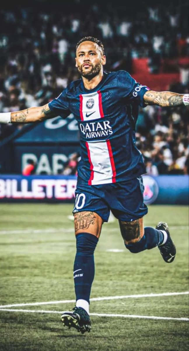 un fotbalist alergând pe teren Fundal