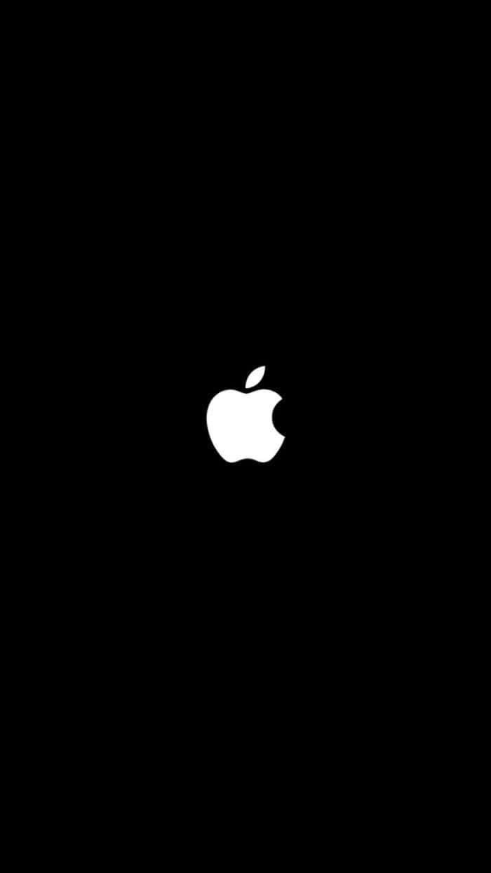 un logo Apple este afișat pe un fundal negru Fundal