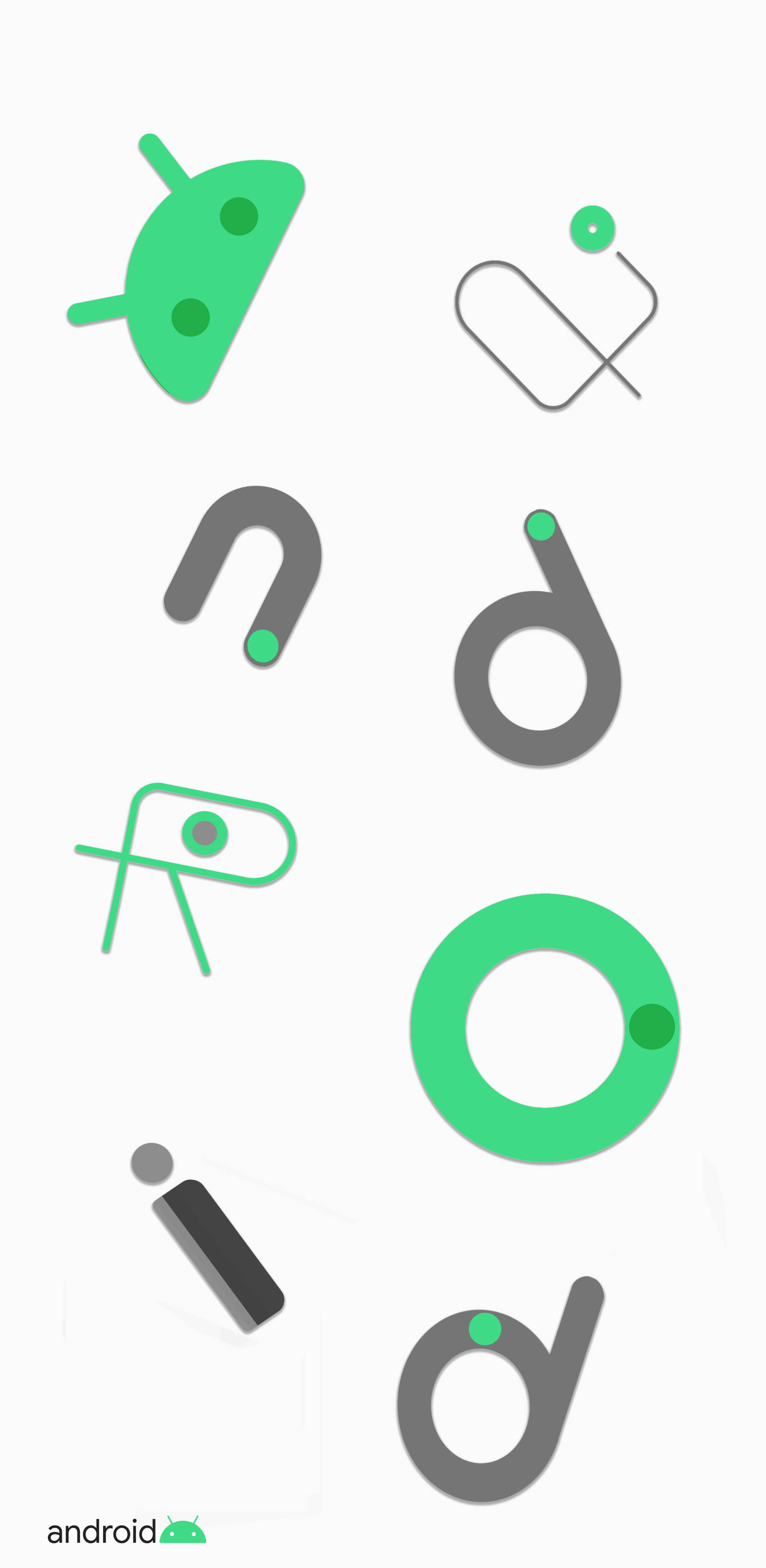 un logo verde și verde cu o literă verde Fundal