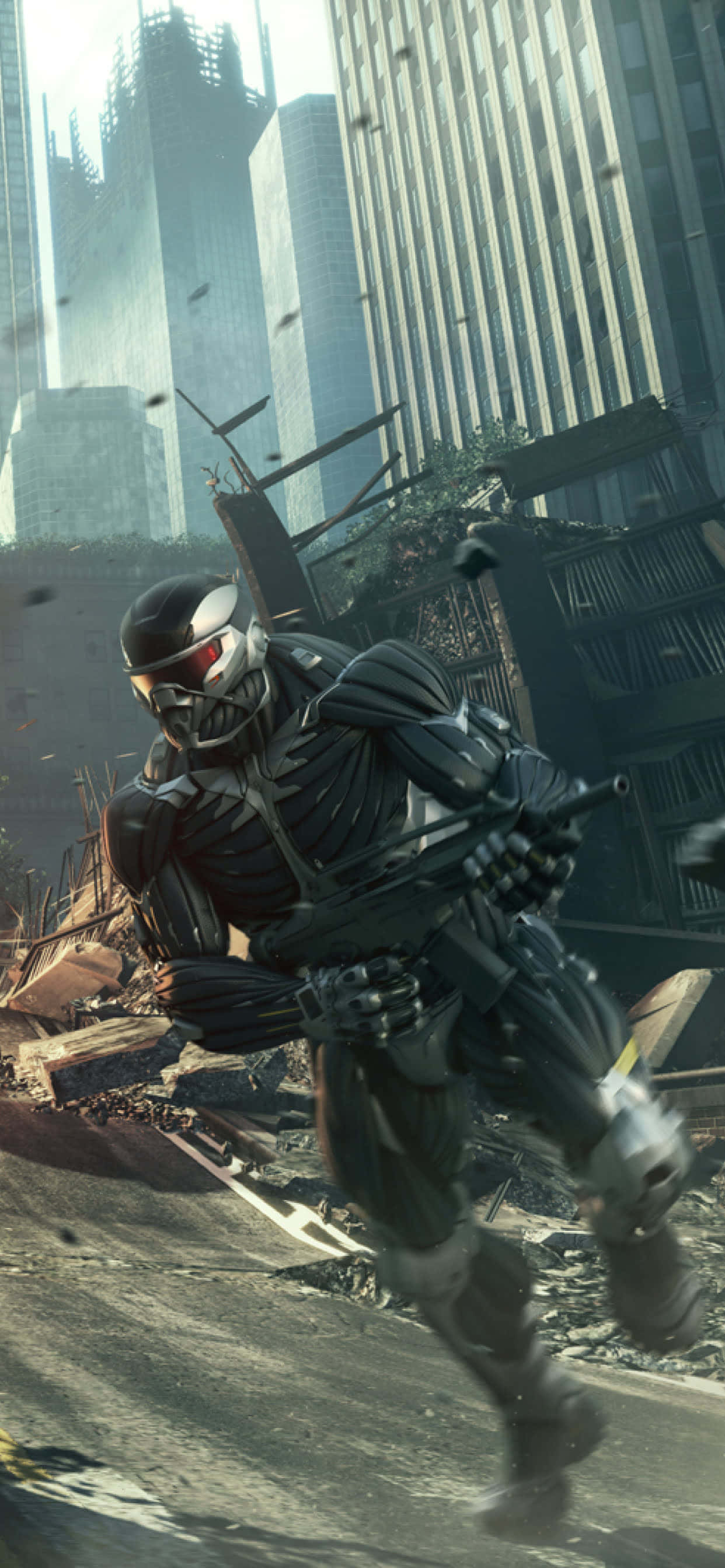 a man in a suit is running through a city Fundal