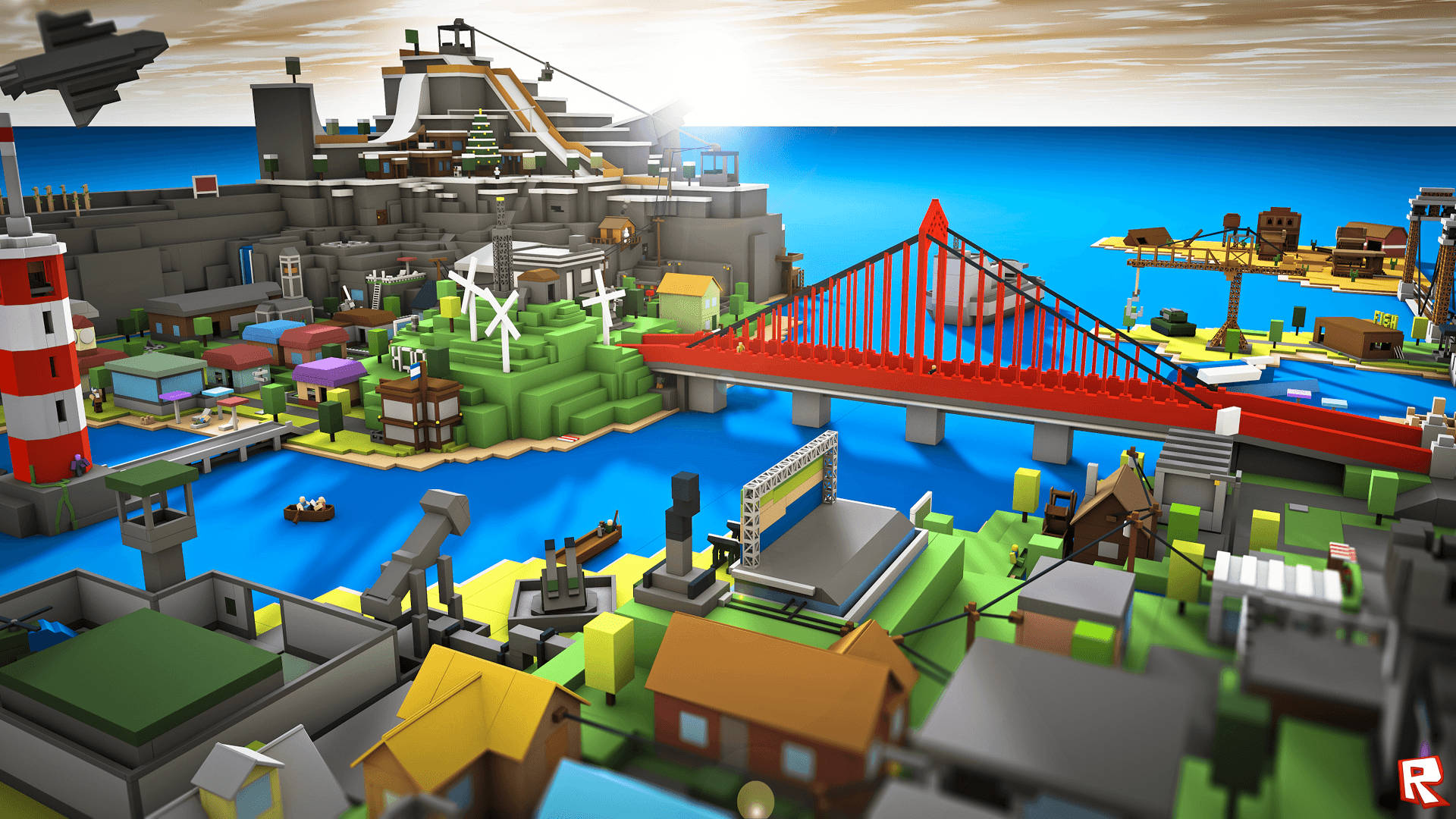 Un oraș imens Roblox Fundal