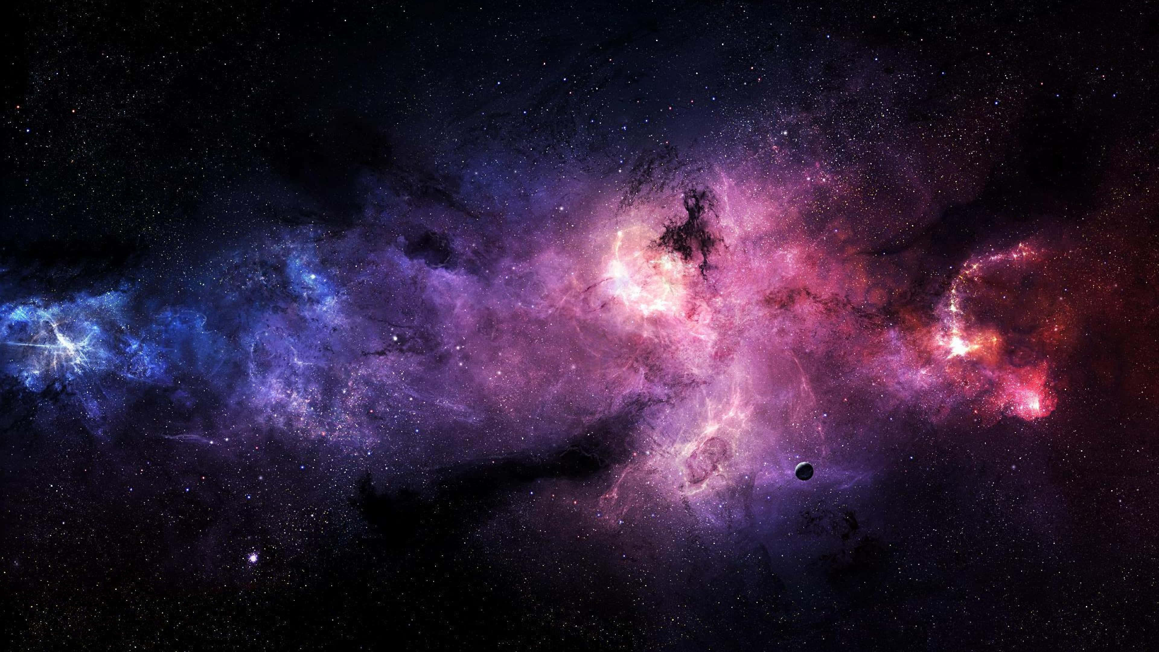 Un peisaj de altă lume dintr-un fundal spațial 4K superb. Fundal