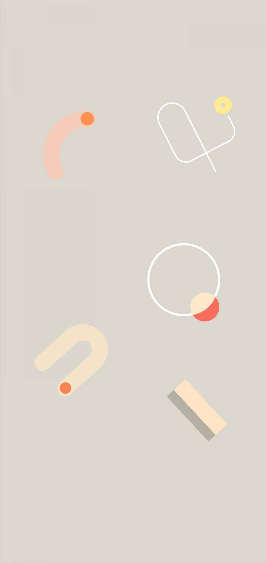 un set de forme geometrice și linii pe un fundal beige Fundal
