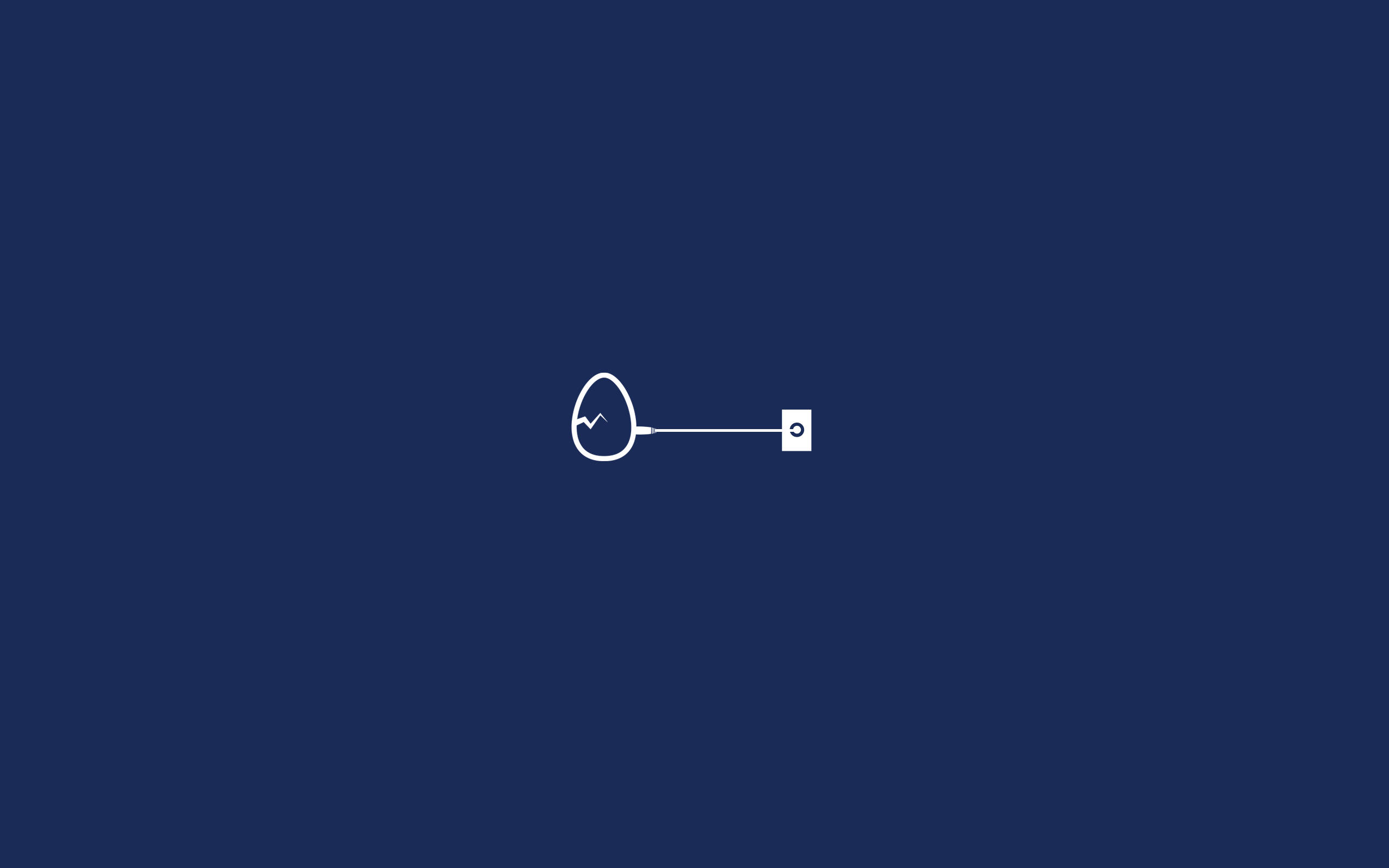 Un Ștecăr Minimalist pe un Ou Fundal