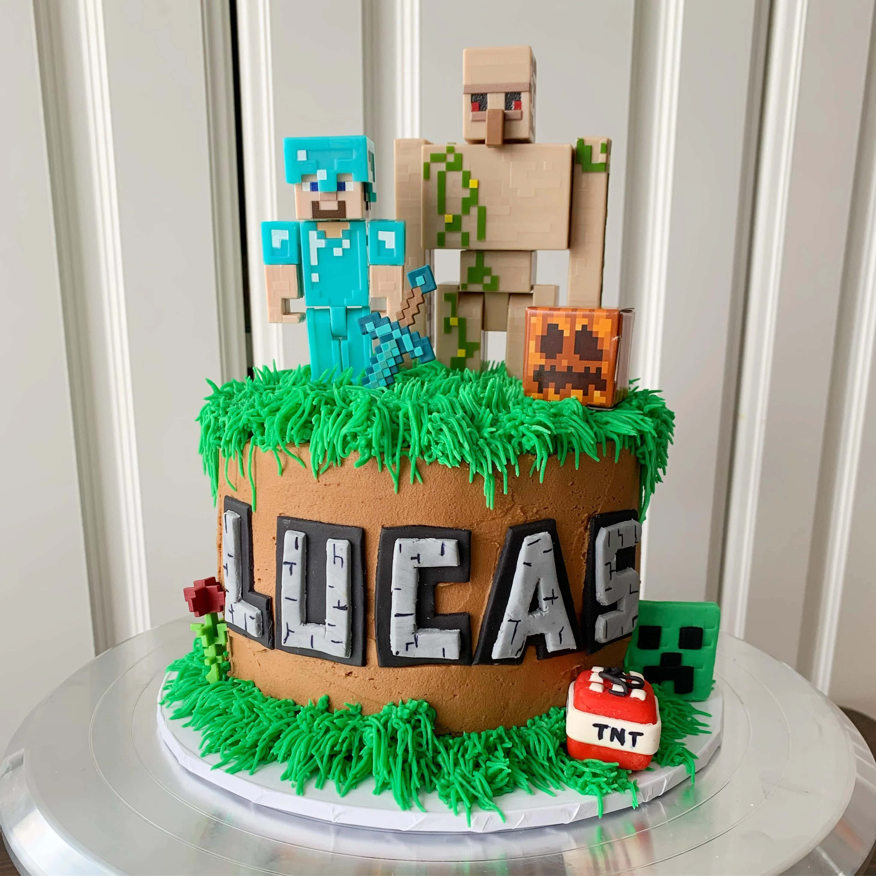 un tort cu tematică minecraft Fundal
