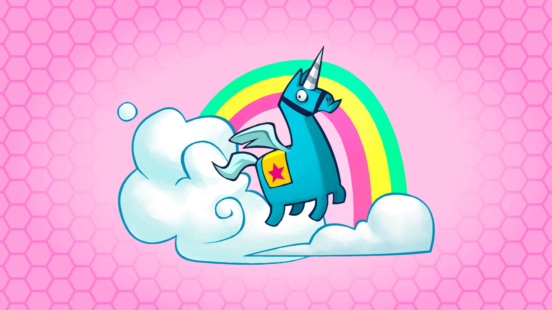 Un unicorn fermecător într-o noapte înstelată. Fundal