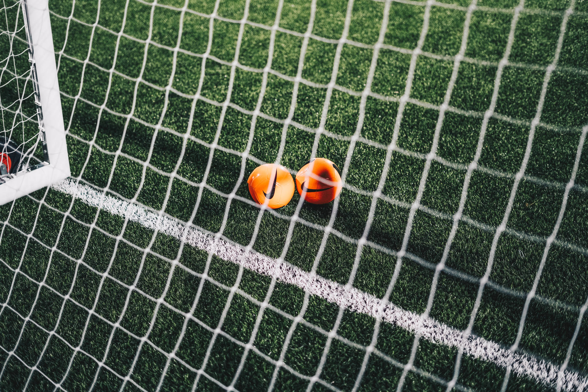Wallpaper desktop cu plasa porții de fotbal și stadion. — Fotbal Fundal