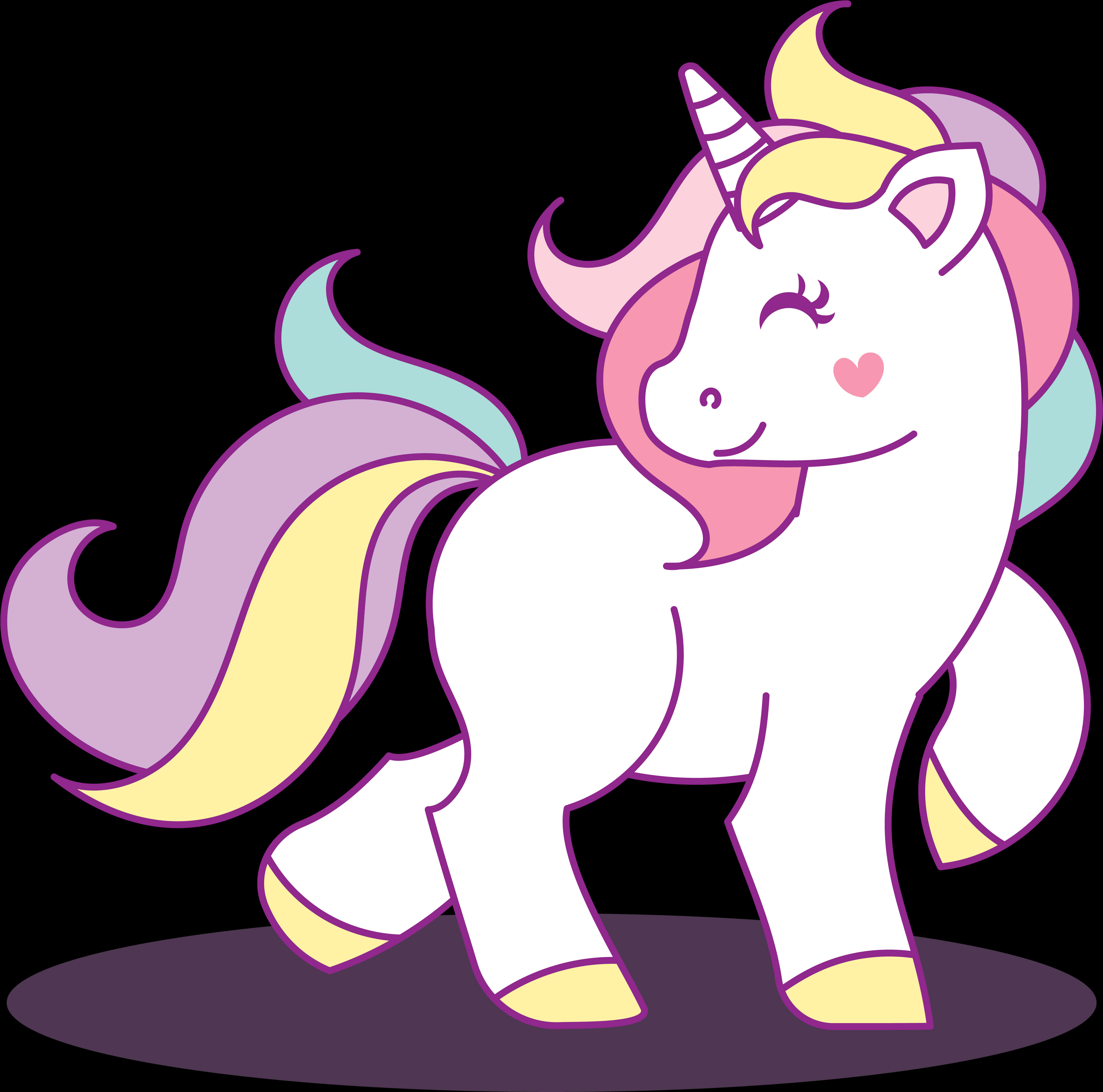 Unicorn colorat în stil cartoon Fundal