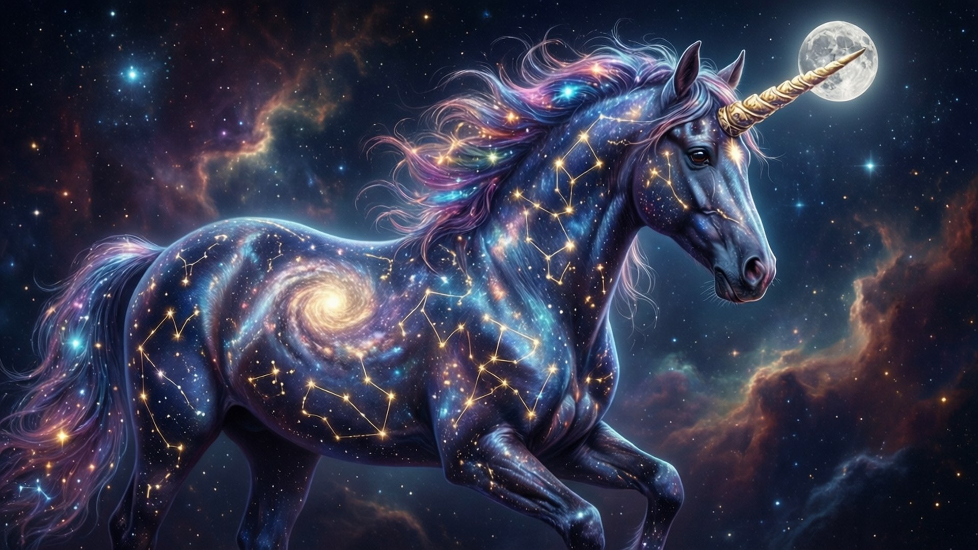 Unicorn Constelație Fundal