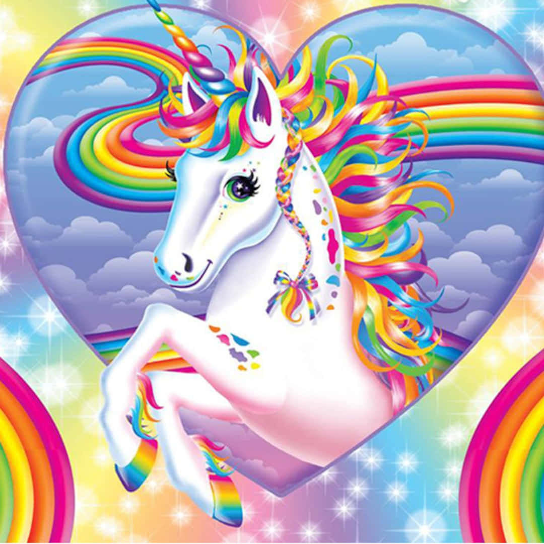 Unicorn din imaginea Lisa Frank Fundal