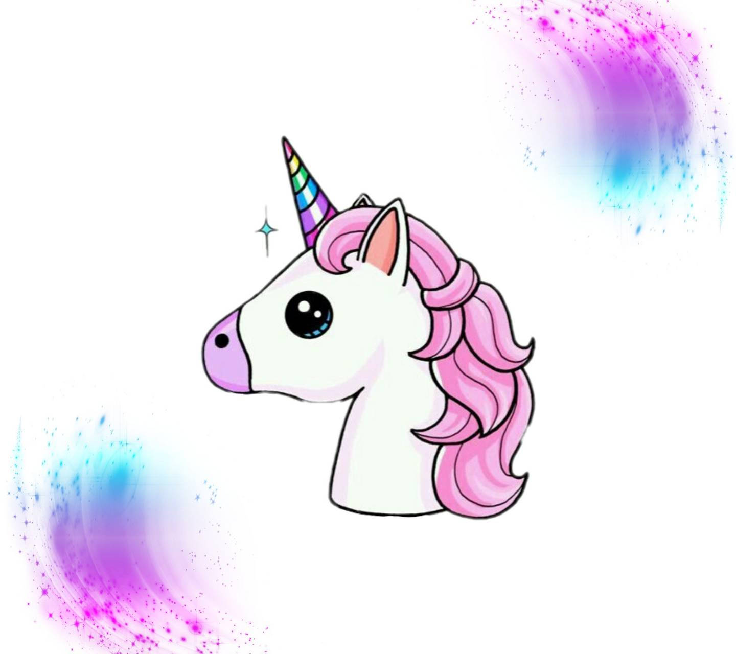 Unicorn Roz Strălucitor Fundal