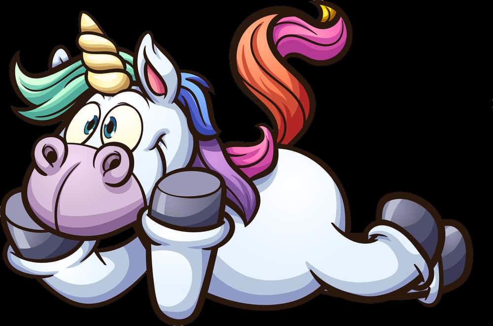 Unicorniu colorat de desen animat Fundal